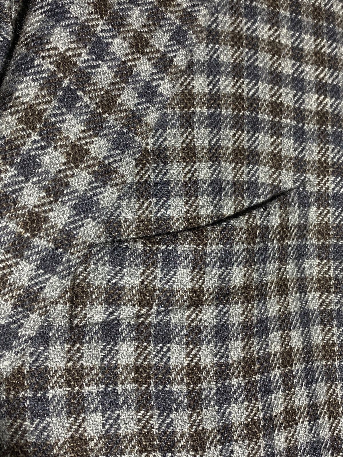 Ermenegildo Zegna Ermenegildo Zegna Soft-Constructed Checked Cashmere Blazer Size 48R - 13 Thumbnail