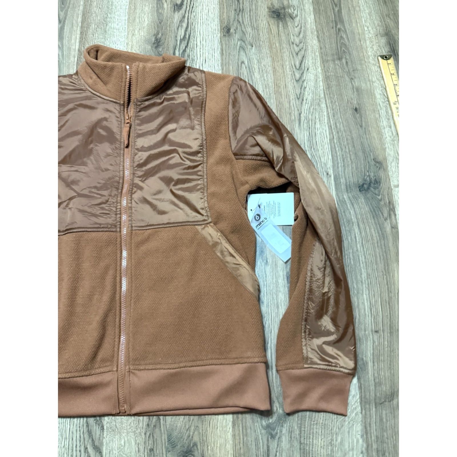 Vintage Mono B Sweater, Women's Size Large, Zip Up, Fleece, Brown, New with tags, Regular, Full Zip, Casual, Fall Winter Spring Summer, Women, Sweater Size L / US 10 / IT 46 - 4 Thumbnail