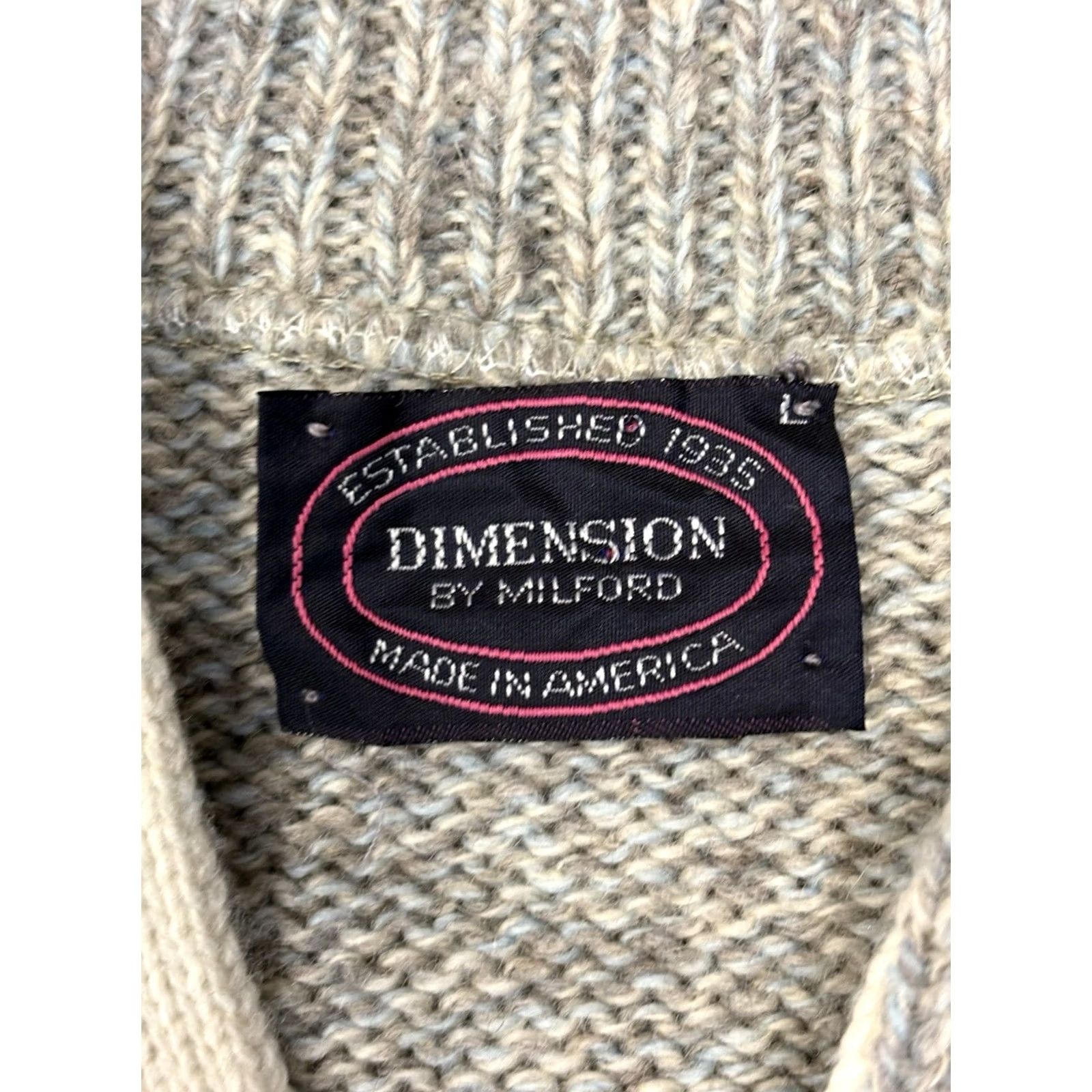 Vintage VINTAGE Dimension by Milford Grey Knit Pullover Sweater Mens L USA Wool Pullover Knit 85% Wool Mens L USA Gray Size US L / EU 52-54 / 3 - 4 Thumbnail