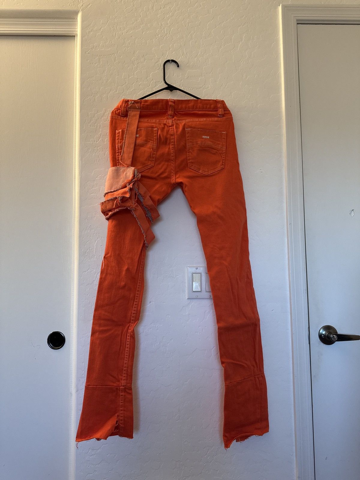 Other Orange Stacked And Flared Jeans Size US 30 / EU 46 - 2 Thumbnail