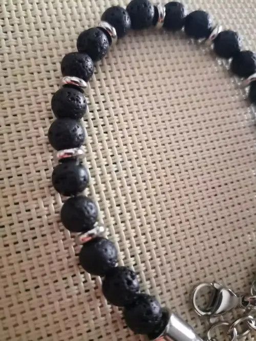 Other Imitation Lava Rock Beads Strand Bracelets Men Size ONE SIZE - 3 Thumbnail