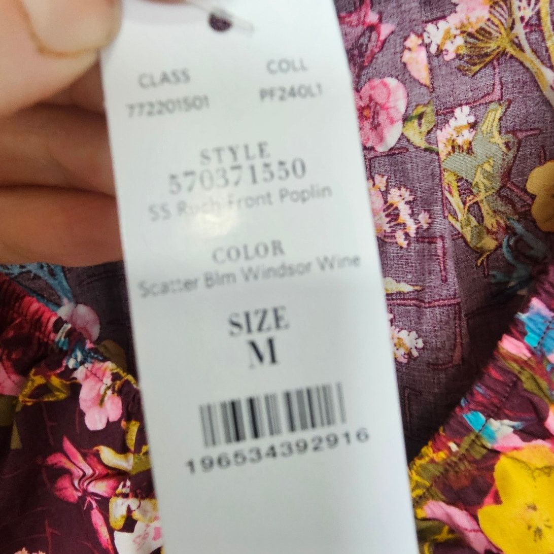 White House Black Market White House Black Market Womens Floral Ruched Front Poplin M Size M / US 6-8 / IT 42-44 - 7 Thumbnail