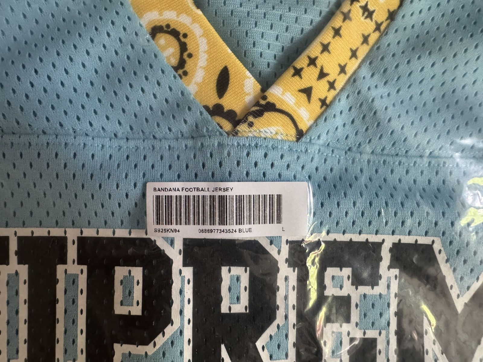 Supreme Bandana Football Jersey Black Men's - SS25 - US