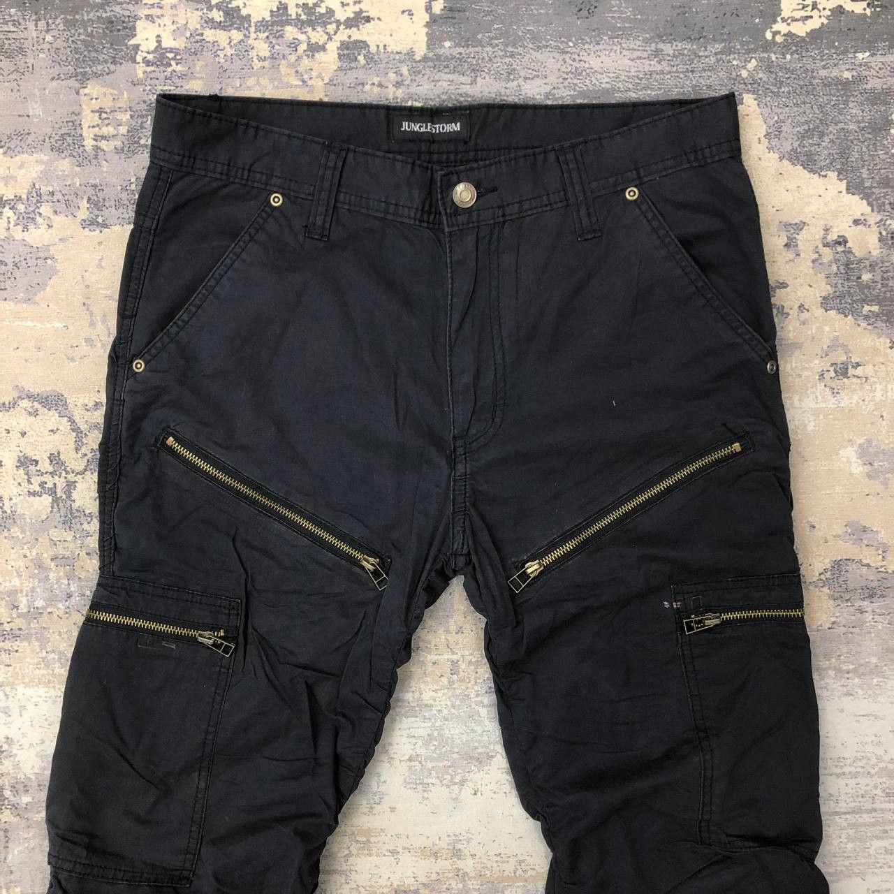 Japanese Brand P288 JUNGLESTORM JAPAN ZIPPER CARGO PANTS Size US 32 / EU 48 - 3 Thumbnail