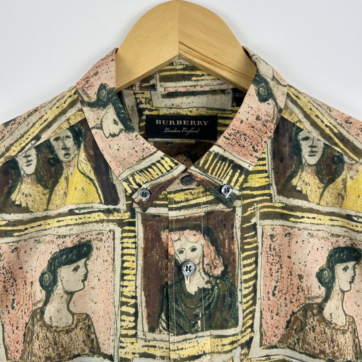 Burberry Burberry Framed Heads Multicolor Print Button Down Shirt Size US M / EU 48-50 / 2 - 5 Thumbnail
