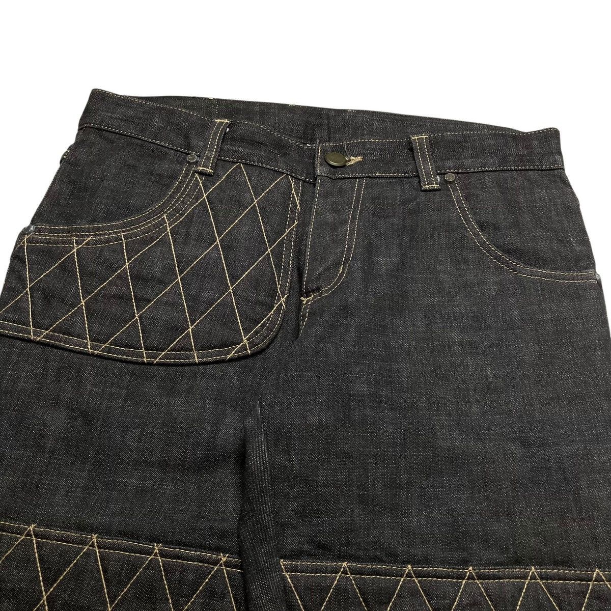 Momotaro Jeans OLD VIRUS - Japanese Double Knee Denim Big Pocket Unique 🇯🇵 Size US 34 / EU 50 - 5 Thumbnail