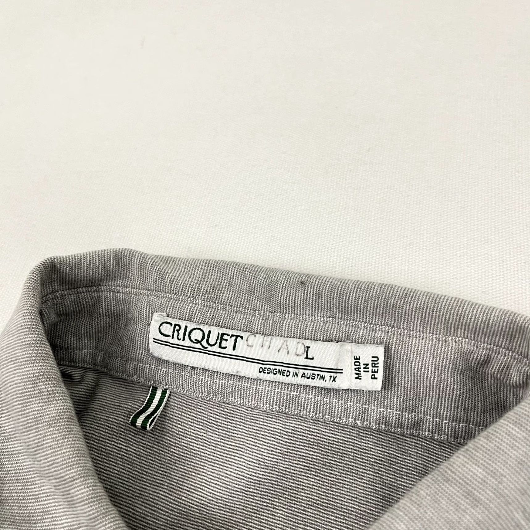 Vintage Criquet Polo Shirt Men Large Heather Gray Knit Organic Cotton Casual Preppy Golf Size US L / EU 52-54 / 3 - 4 Thumbnail