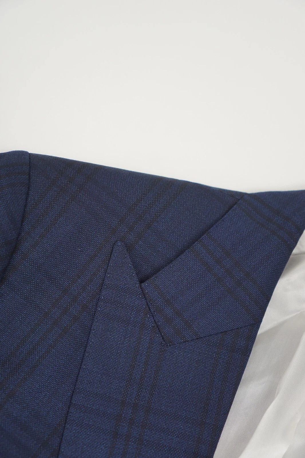 Suitsupply Men Suitsupply Blazer 130's Wool Washington Plaid Blue US38 Size 38R - 3 Thumbnail