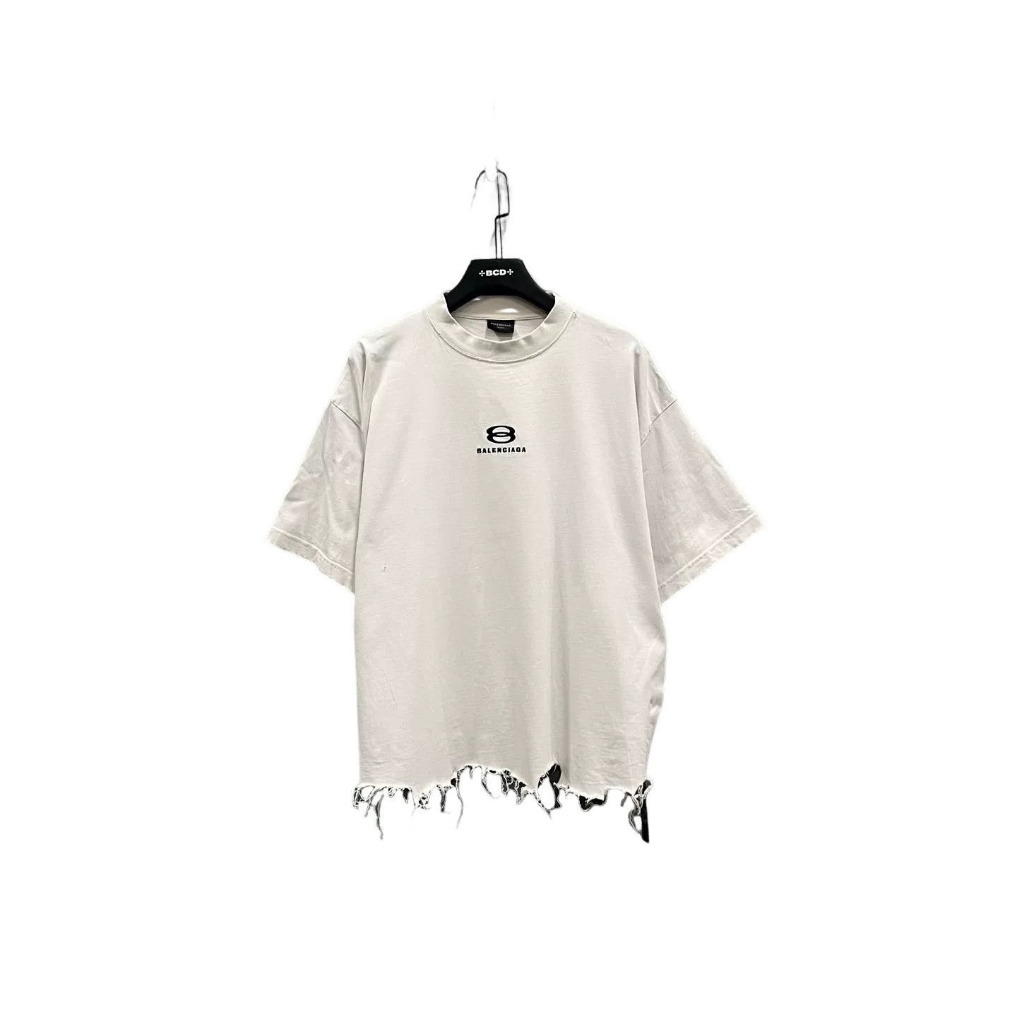 Balenciaga Balenciaga Unity Sports Icon Cropped distressed T-shirt 