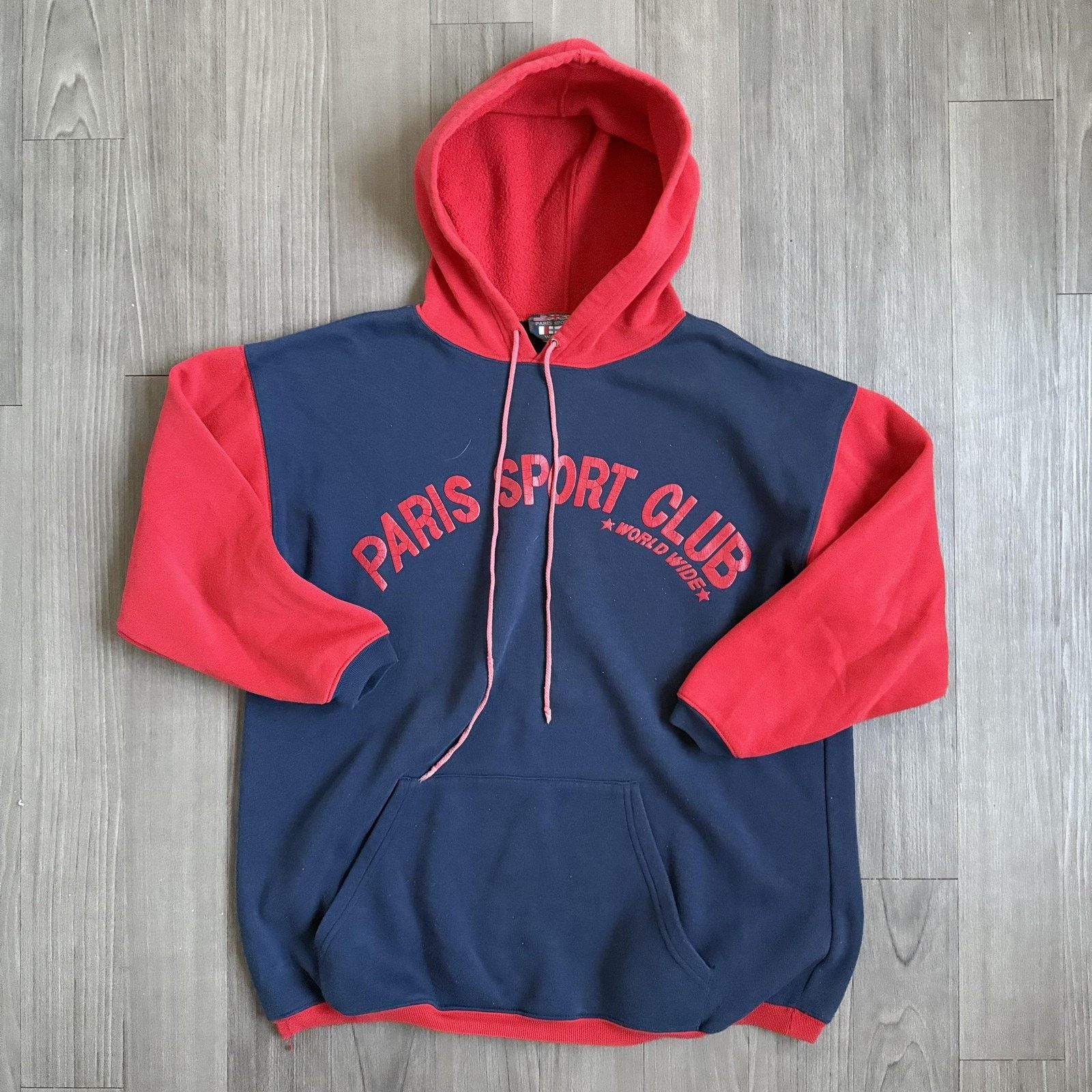 Other Paris Sport Club Hoodie Mens Medium Blue Red Two Tone Size US M / EU 48-50 / 2 - 1 Thumbnail