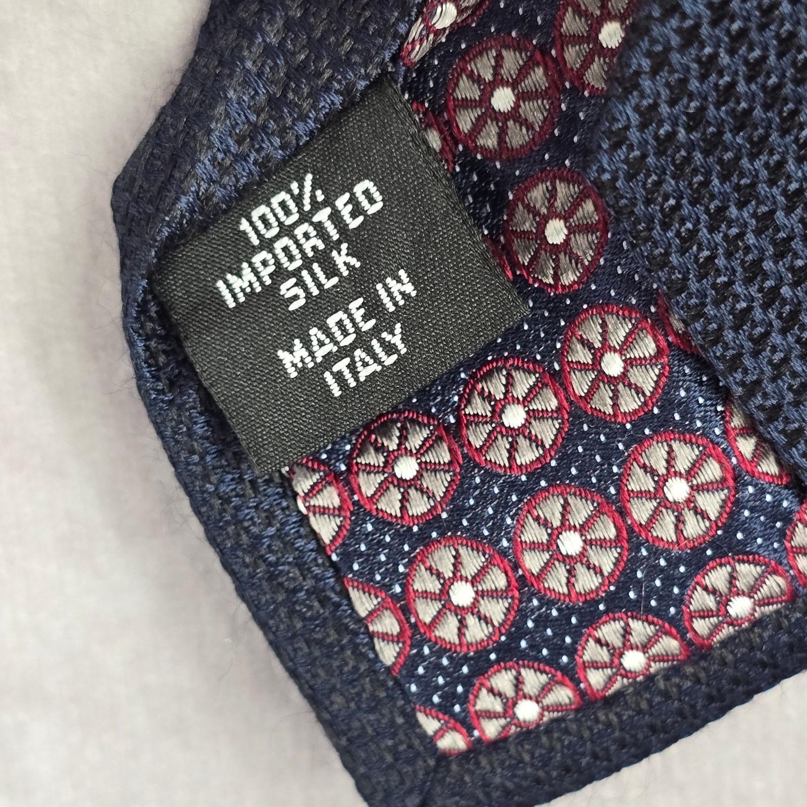 Other Napoli d'Nordstorm Blue Floral Paisley Silk Italy Neck Tie Size 30 - 5 Thumbnail