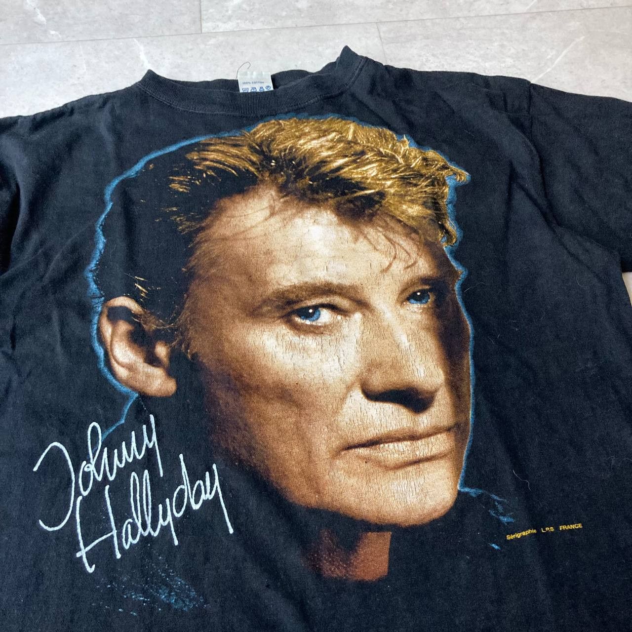 Band Tees Vintage Johhny Hallyday French Rock Chanson Band Size US L / EU 52-54 / 3 - 2 Thumbnail