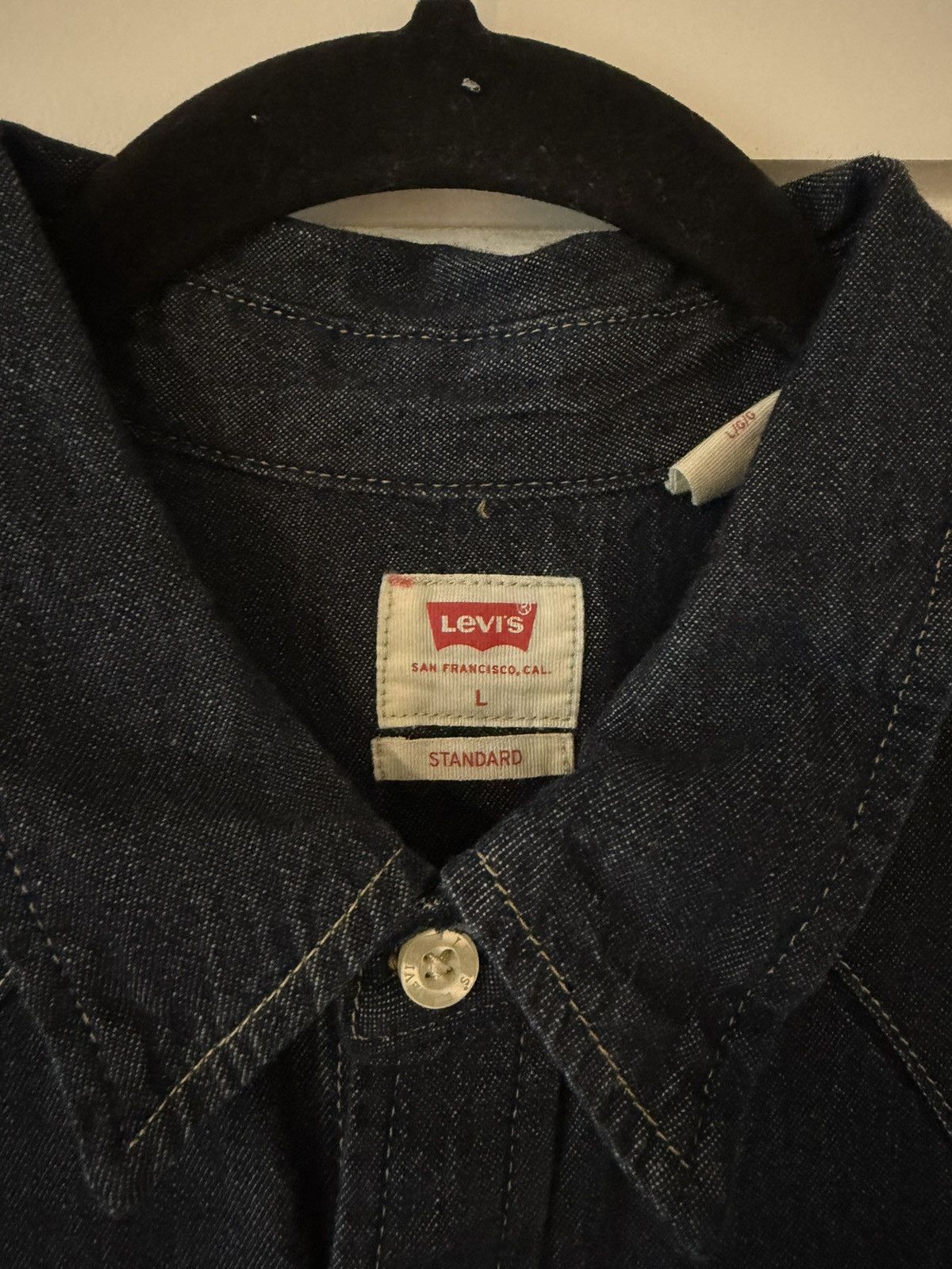 Levi's Levi’s Western Denim Shirt Size US L / EU 52-54 / 3 - 3 Thumbnail