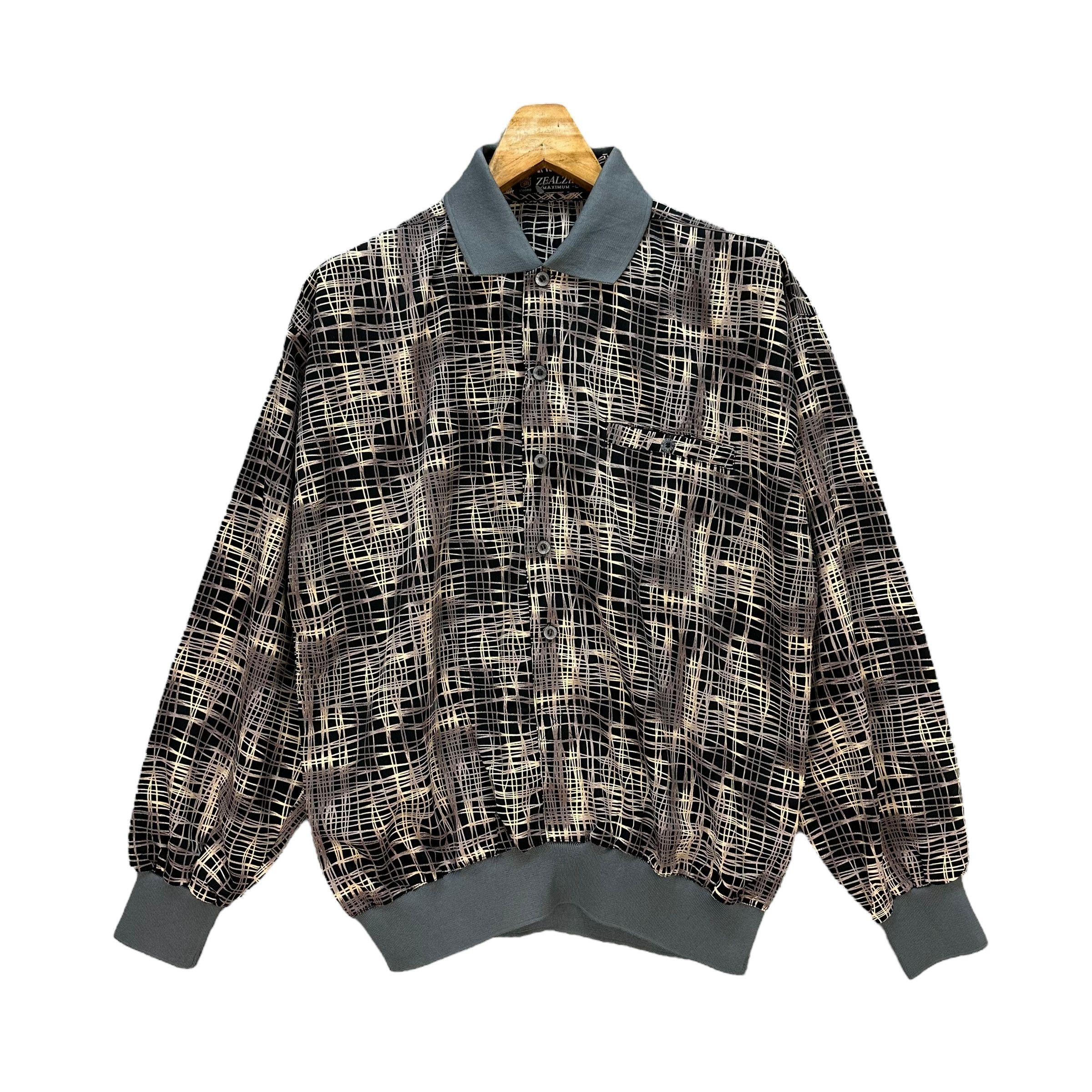 Japanese Brand ZEALZIP Single Pocket Pullover Buttoned Sweatshirt #A4-0089 Size US L / EU 52-54 / 3 - 1 Thumbnail