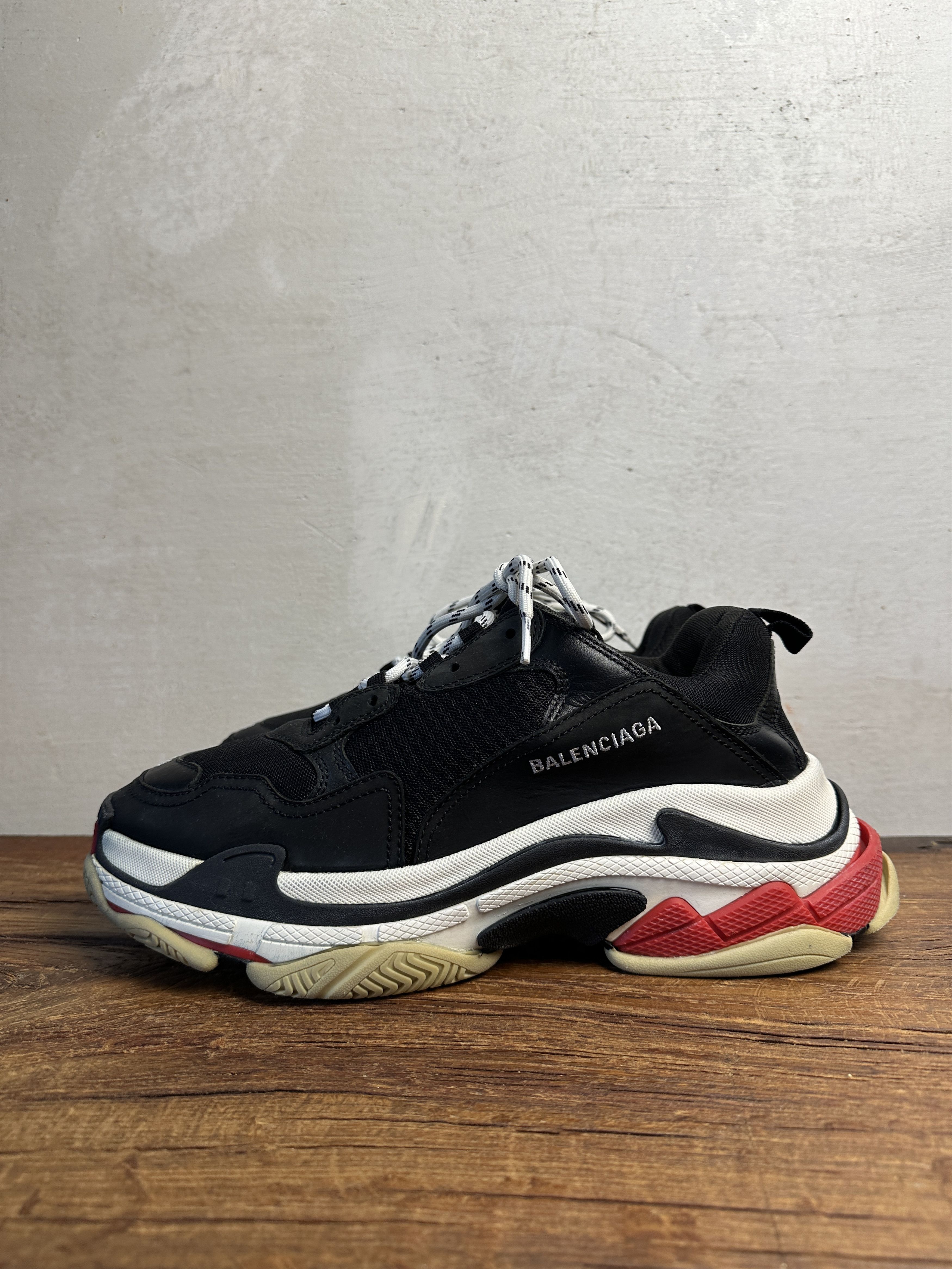 Balenciaga Balenciaga Triple S Black Red White Size US 11 / EU 44 - 4 Thumbnail