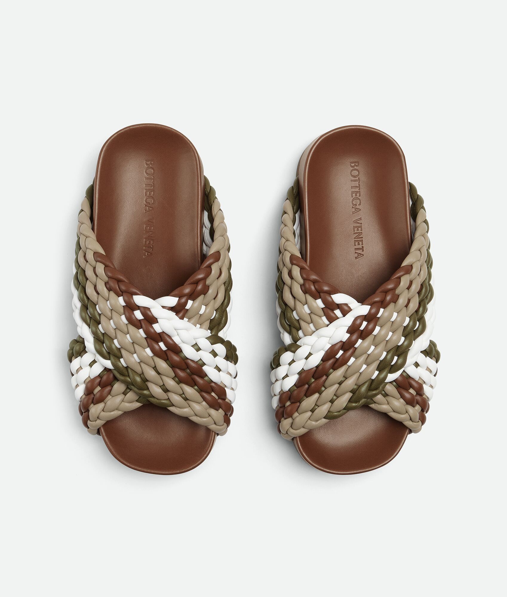 Bottega Veneta o1loc1c0125 729889 Tarik Flat Sandals in Multicolor Size US 10 / IT 40 - 4 Thumbnail