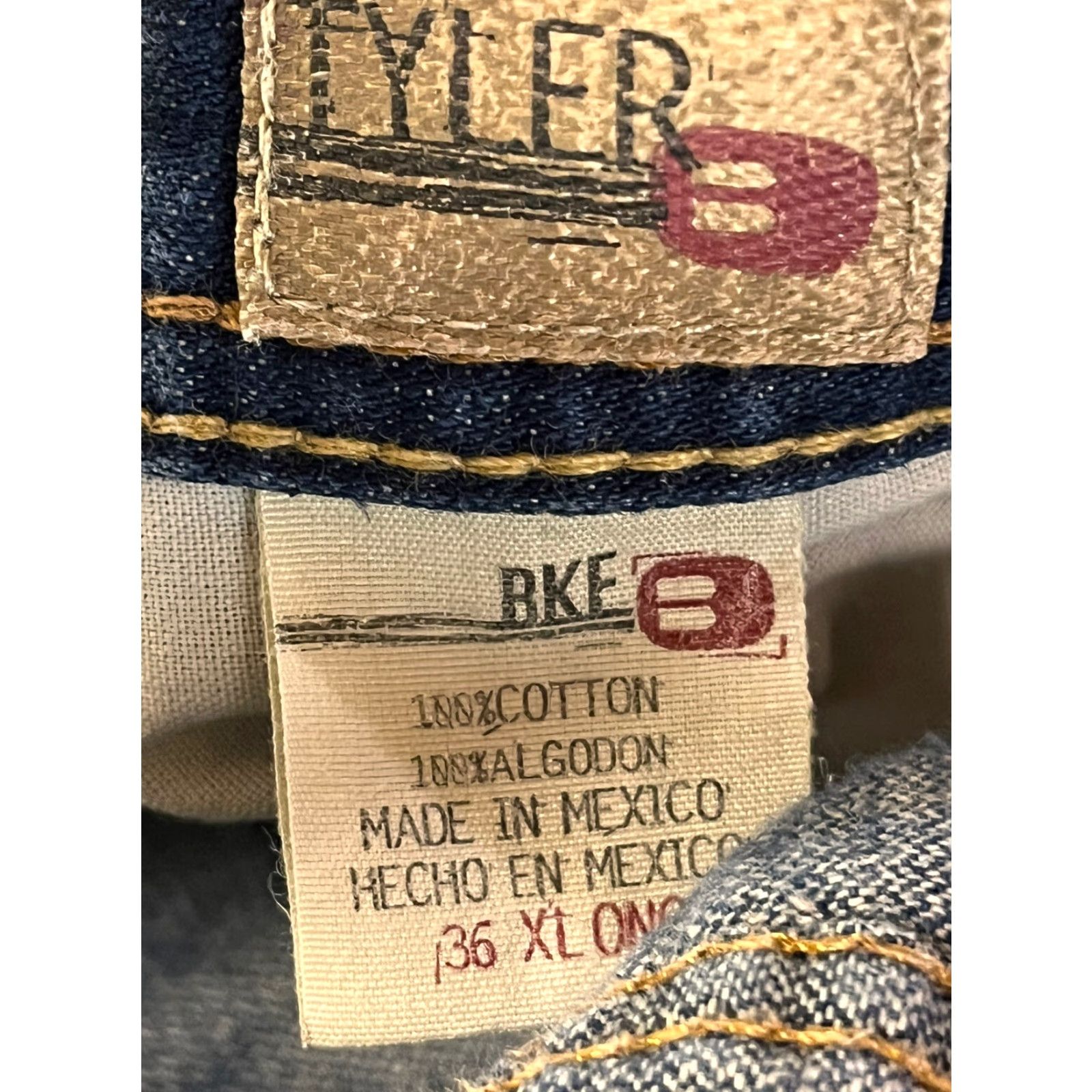 BKE VINTAGE Buckle BKE Tyler Straight Jeans 36 Extra Long Mens Distressed Blue Denim 5-Pocket 35" Inseam Size 36 Mens Size US 36 / EU 52 - 8 Thumbnail