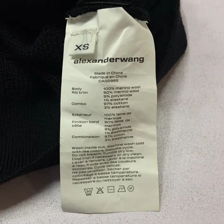 Alexander Wang Alexander Wang Classic Layered V-Neck Long Sleeve Sweater - Size XS / US 0-2 / IT 36-38 - 3 Thumbnail