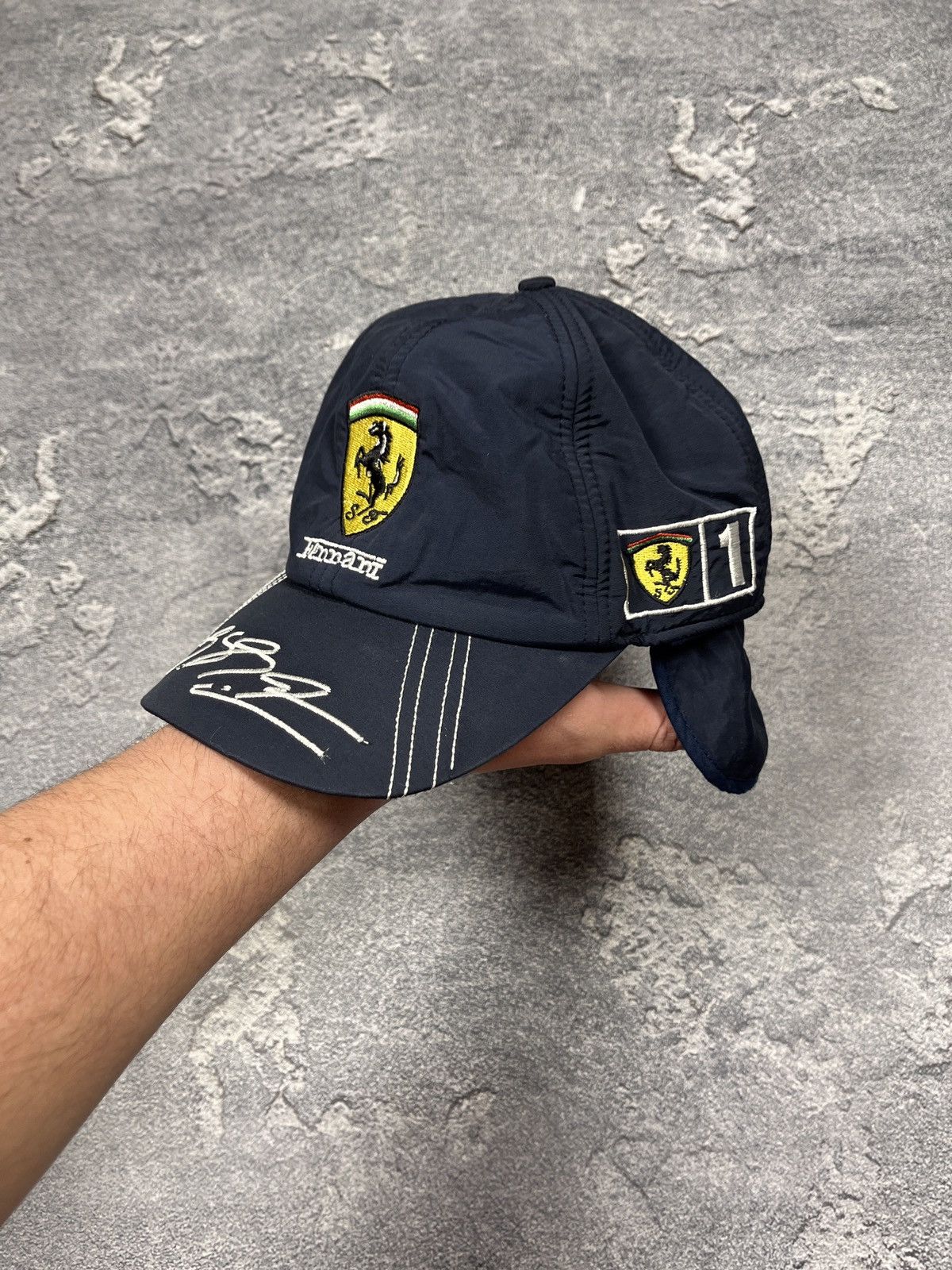 Ferrari × Formula 1 × Vintage Vintage Ferrari Racing F1 Winter Cap Hat Michael Schumacher Size ONE SIZE - 1 Thumbnail