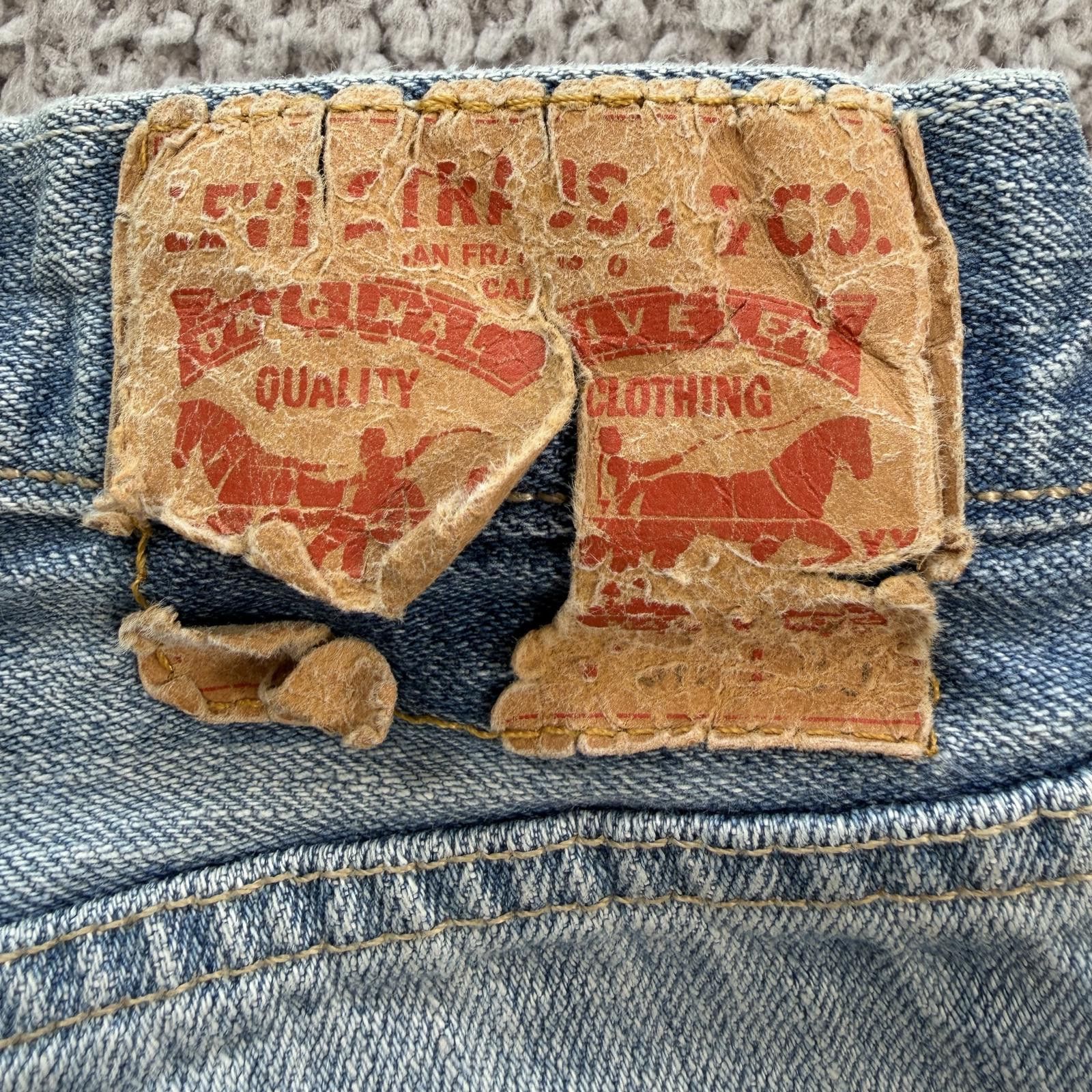 Levi's Levis 514 Straight Leg Jeans Light Wash Mens 38x30 Size US 38 / EU 54 - 6 Thumbnail