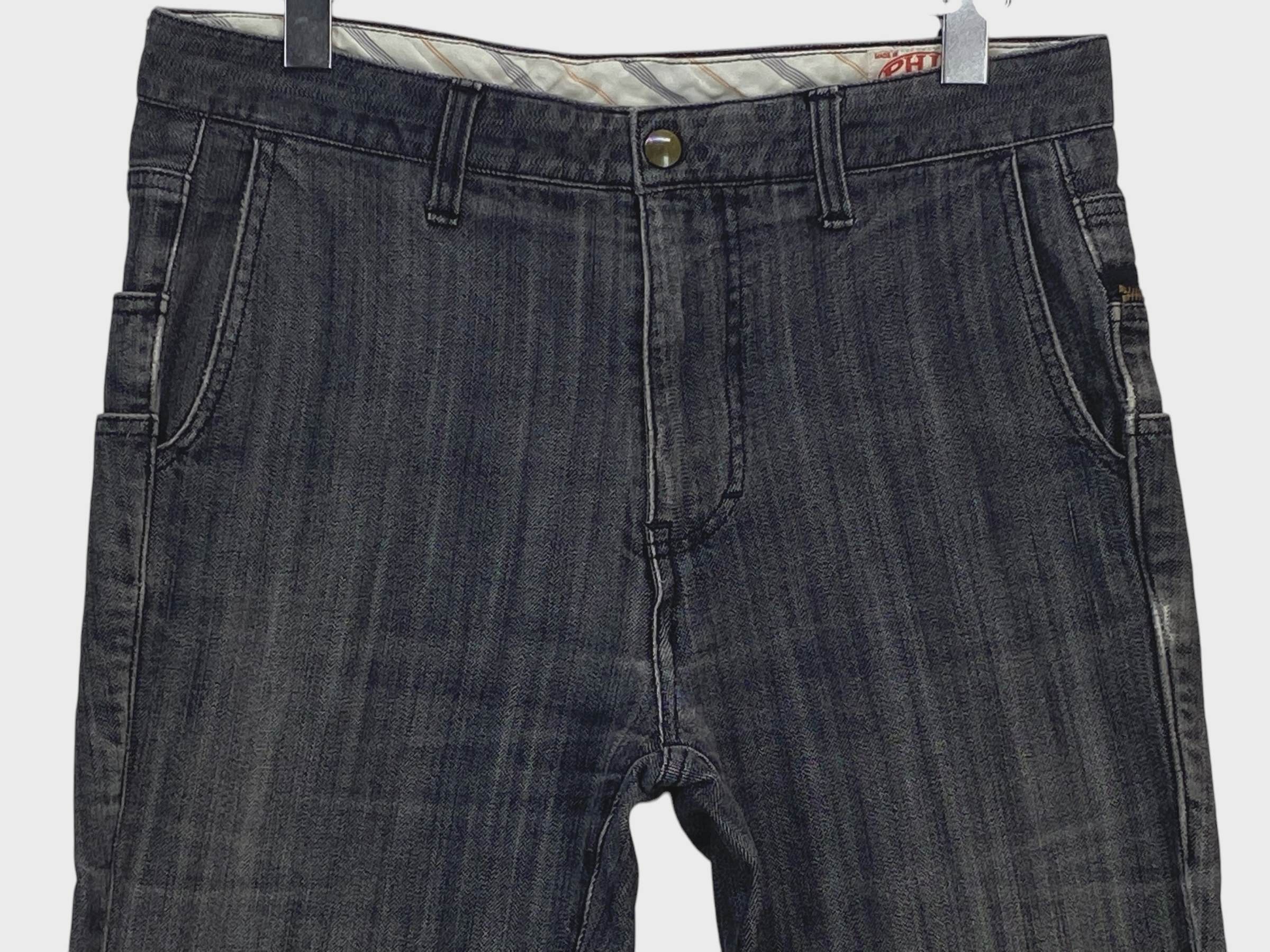 Japanese Brand Phil Smart Union Made Jeans Punk Jeans Japanese Jeans Size US 33 - 3 Thumbnail