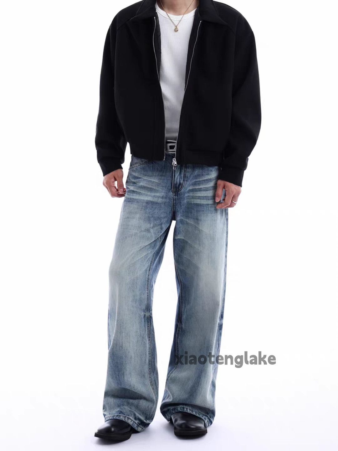 Jean xtl retro y2k loose hiphop washed faded cleanfit jeans Size US 32 / EU 48 - 1 Thumbnail