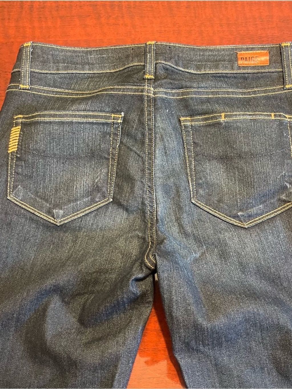 Paige Paige Skyline Cigarette Jeans 28 Raw Hem Dark Distressed Size 28" / US 6 / IT 42 - 10 Thumbnail