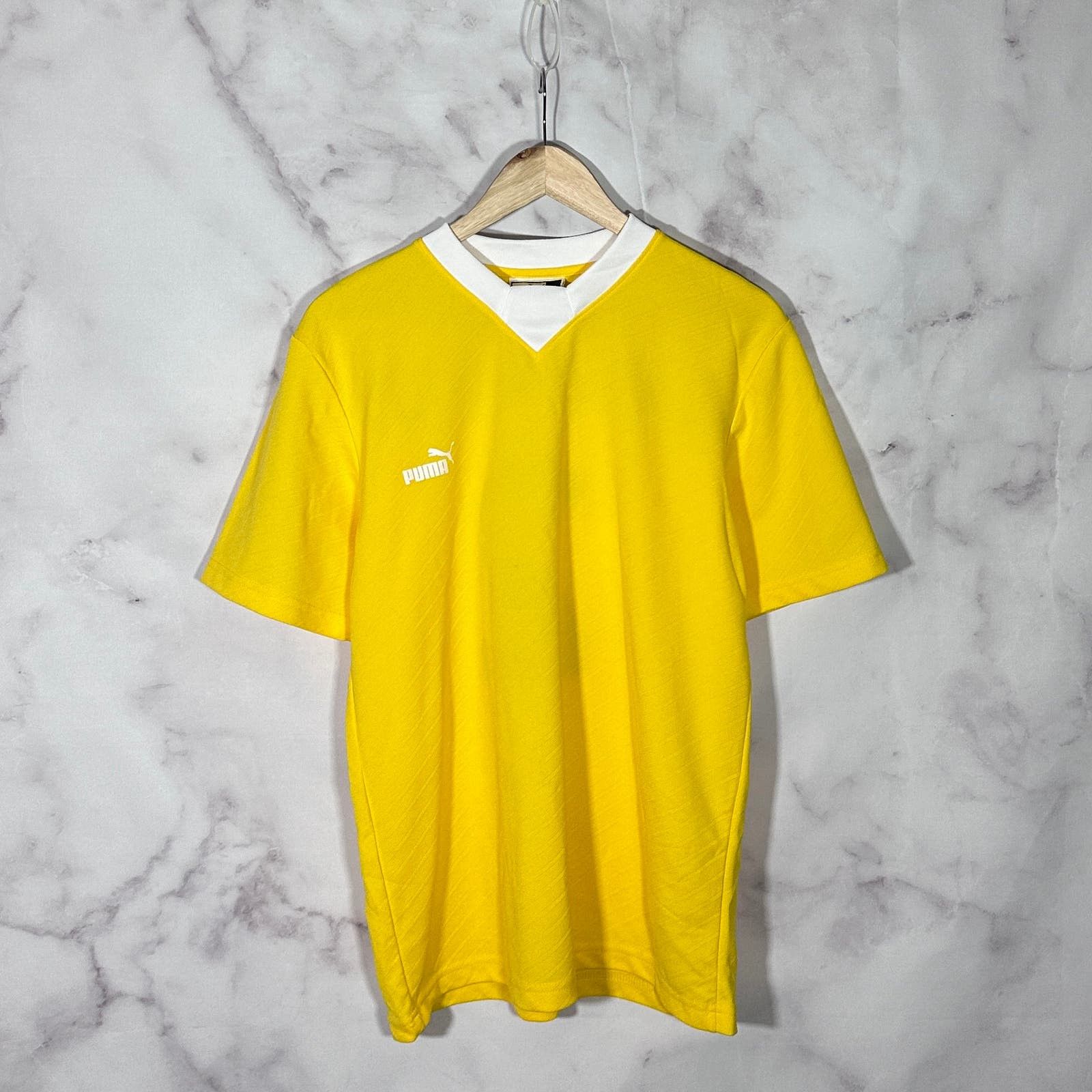 Puma Vintage Yellow Soccer Jersey Size US M / EU 48-50 / 2 - 1 Thumbnail