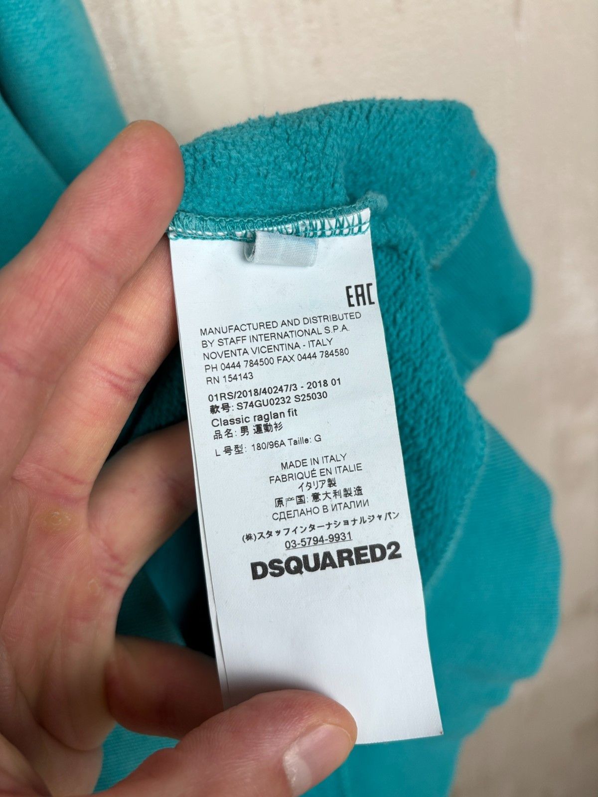 Dsquared2 Dsquared2 Boy Scout Printed Hoodie Washed Turquoise Size US L / EU 52-54 / 3 - 14 Thumbnail