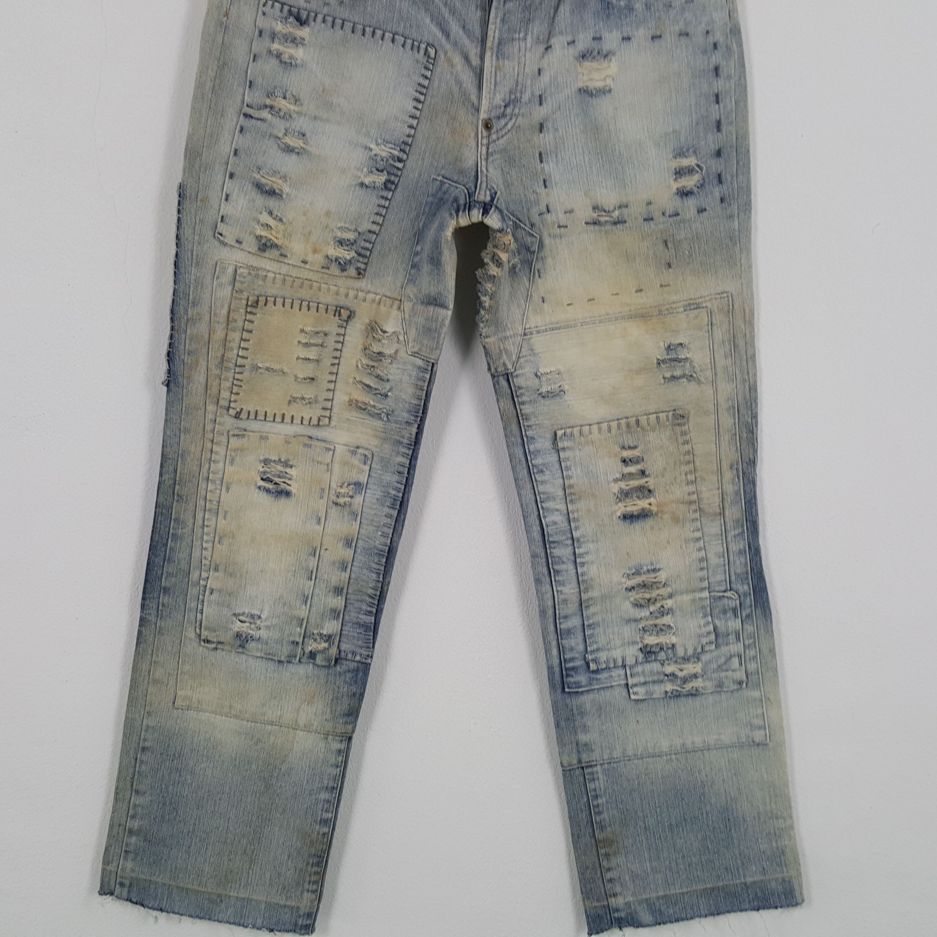 Satisfy × Vintage SATISFY Patchwork Style Fashion Rock Punk Design Jeans Size US 30 / EU 46 - 3 Thumbnail