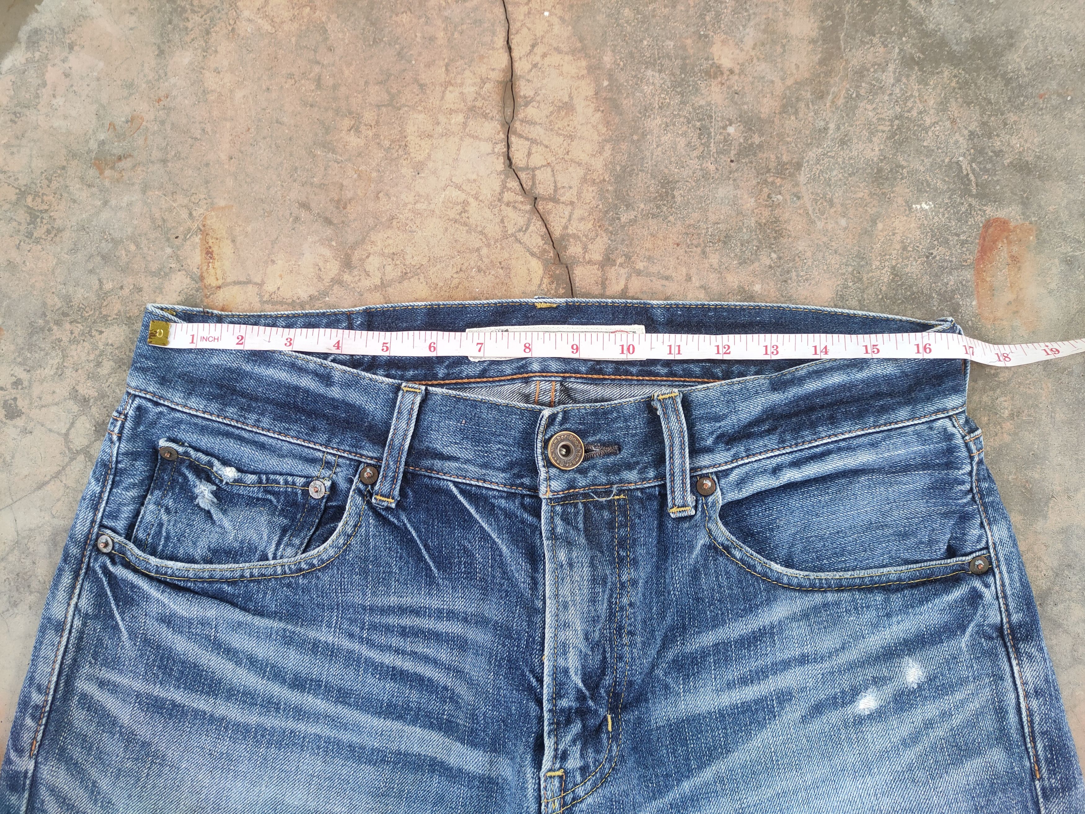 Jean W33 VINTAGE B.NUMBER FADED DISTRESSED RIPPED JEAN PANTS Size US 33 - 6 Thumbnail