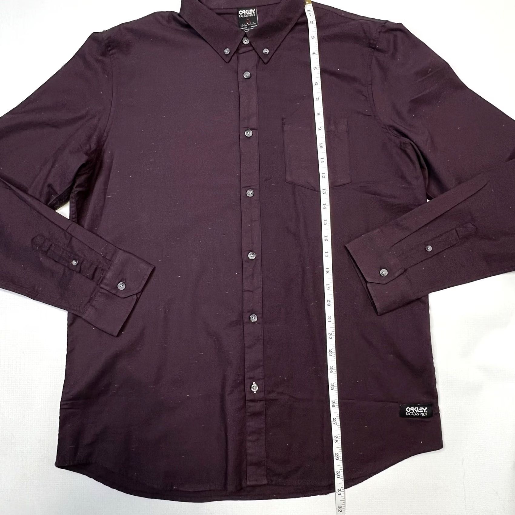 Oakley VINTAGE Oakley Shirt Mens XL Purple Paint Splatter Button-Down Long Sleeve New Size US XL / EU 56 / 4 - 7 Thumbnail