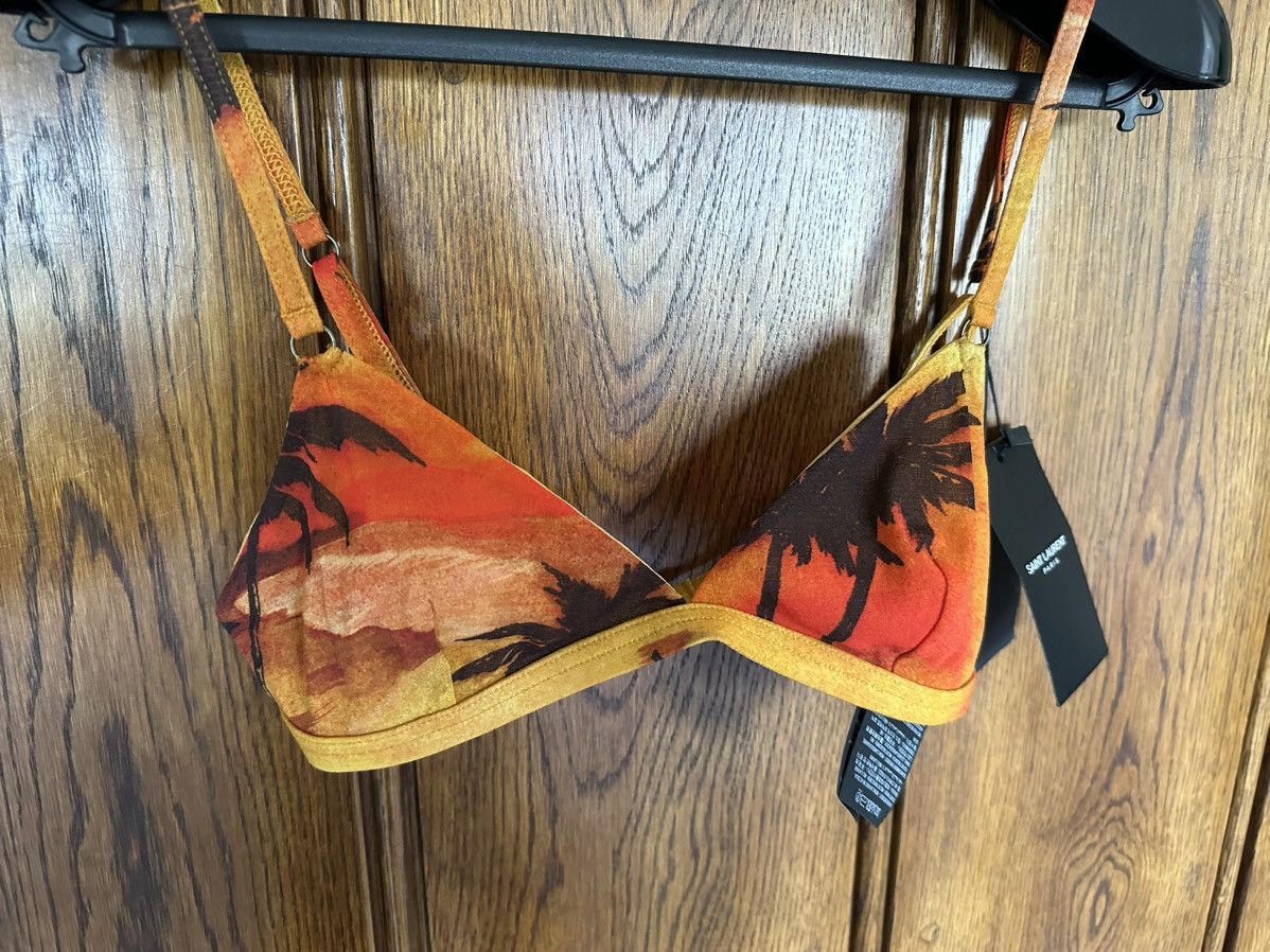Saint Laurent Paris $590 Saint Laurent palm tree bra brassiere top S Size ONE SIZE - 3 Thumbnail
