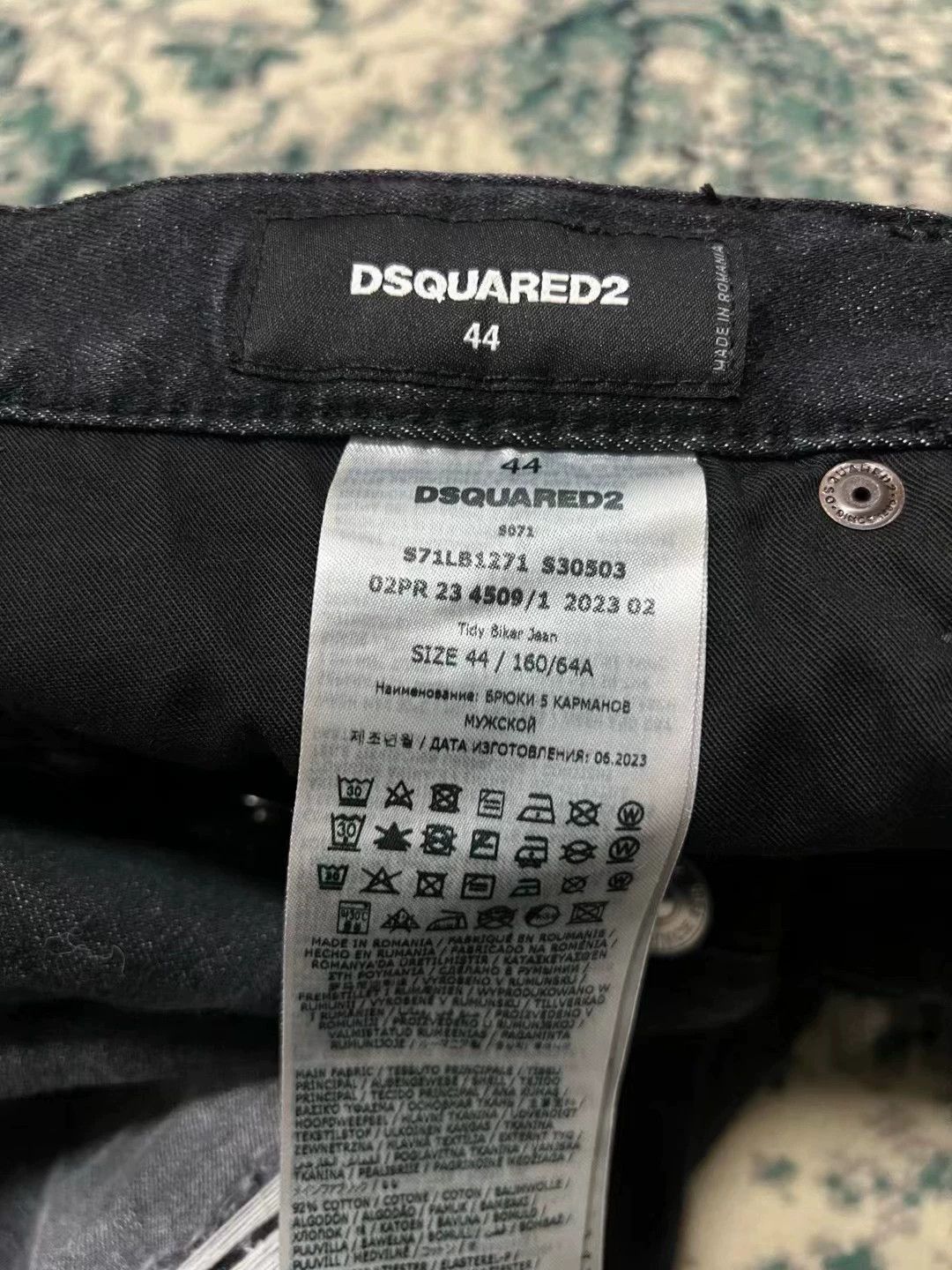 Dsquared2 Dsquared2 TIDY BIKER black gray washed patch slim 9 jeans Size US 28 / EU 44 - 8 Thumbnail