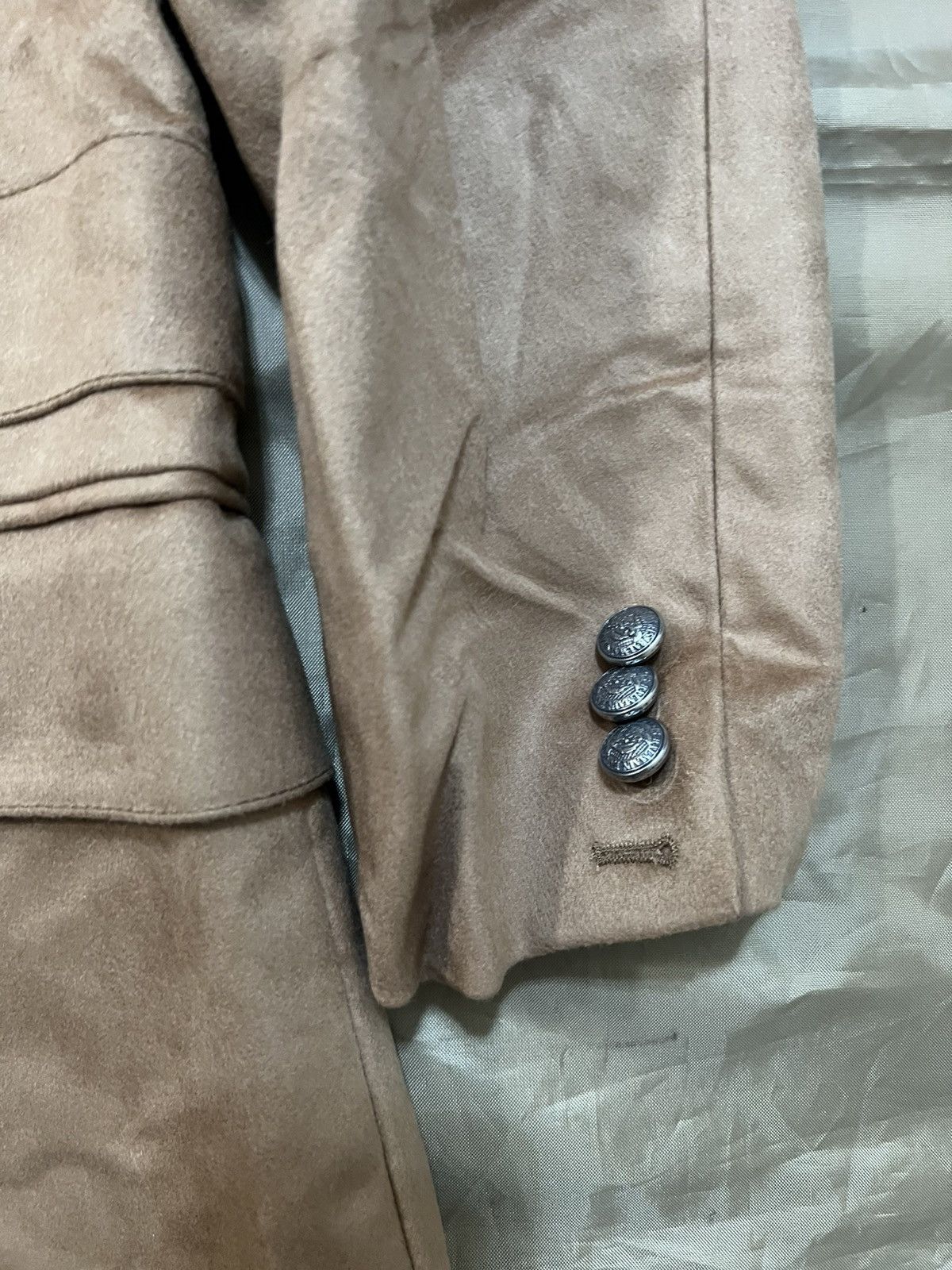 Balmain Balmain - Slim-Fit Double-Breasted Coat - Camel size 54 Size US L / EU 52-54 / 3 - 3 Thumbnail