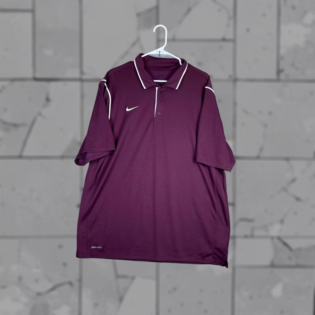 Nike Nike Dri-FIT Polo Shirt Mens XL Purple Solid Golf Short Sleeve Knit Size US XL / EU 56 / 4 - 1 Thumbnail