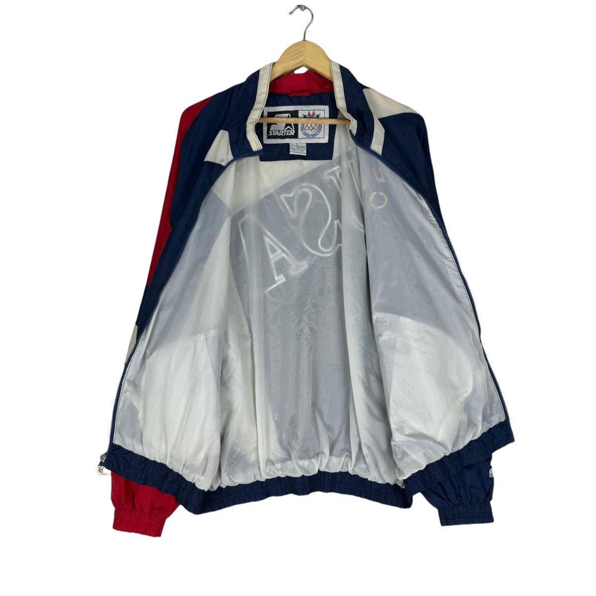 Starter × USA Olympics × Vintage ☀️90s STARTER USA OLYMPIC TEAM LIGHT ZIPPER JACKET Size US L / EU 52-54 / 3 - 11 Thumbnail