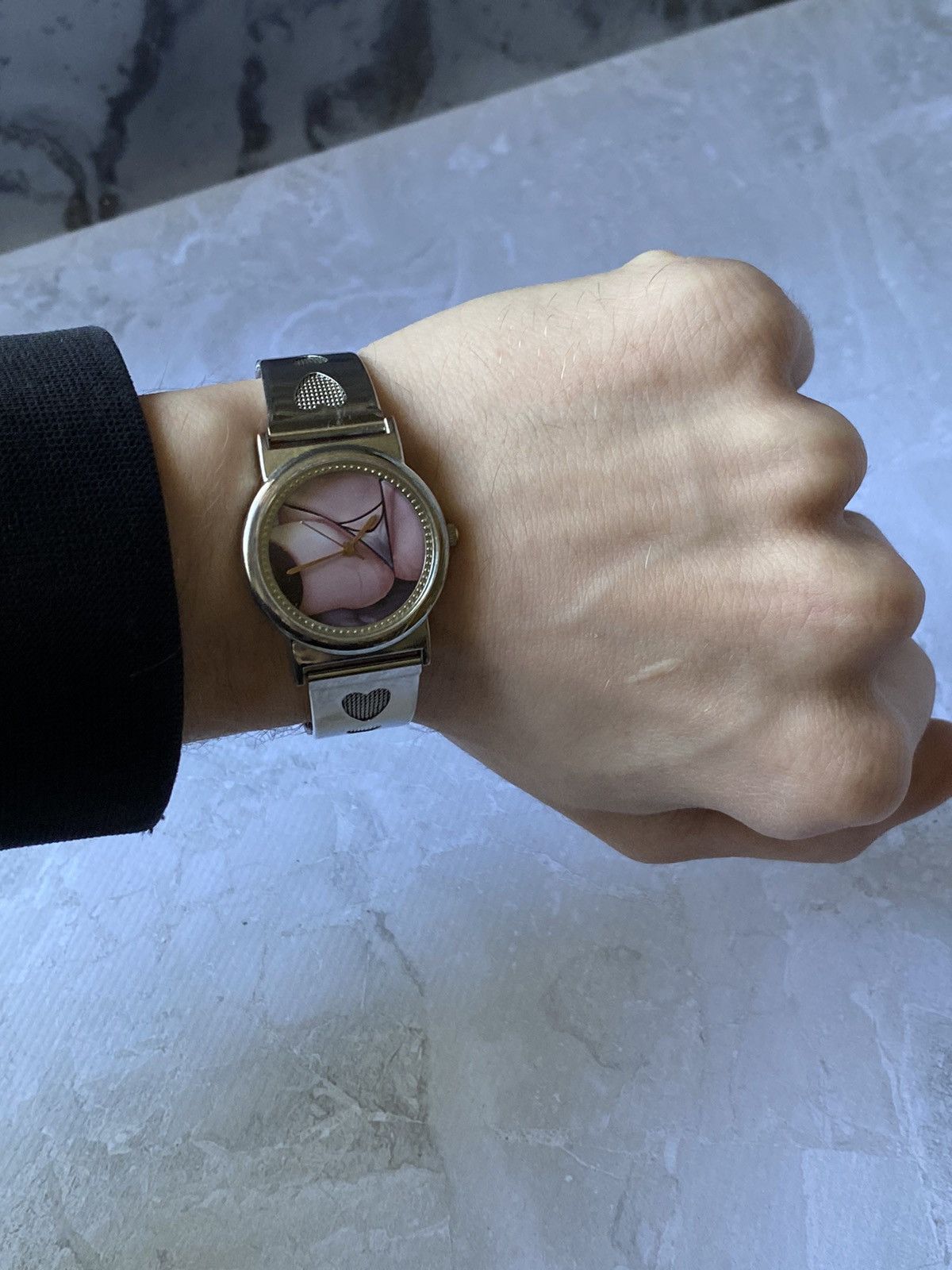 Jewelry × Vintage Sexy Girl Watch with Bold Dial and Mesh Bracelet Size ONE SIZE - 1 Thumbnail