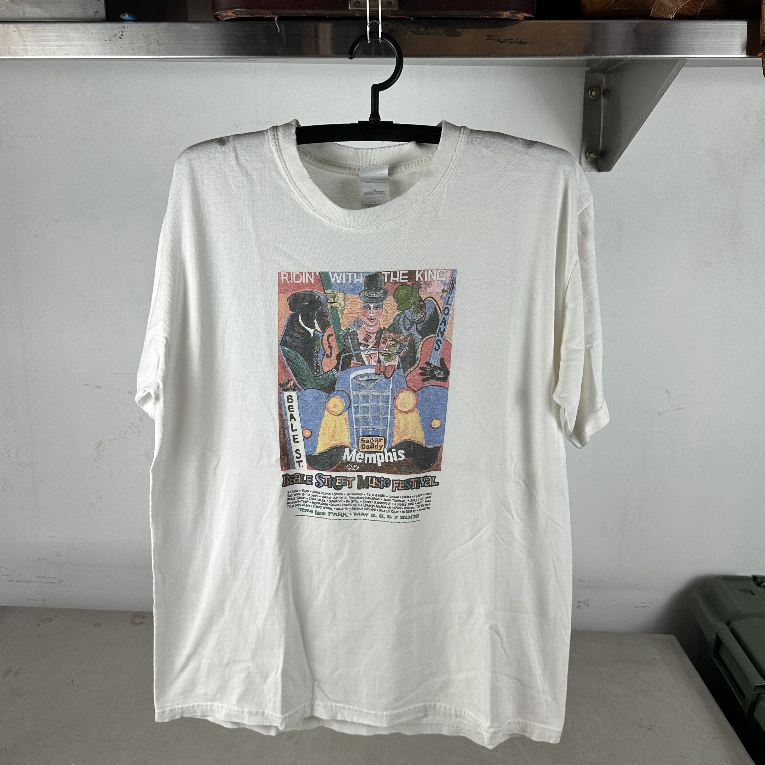Vintage 2006 BB King James Brown Beale Street Music Festival T-shirt Size US L / EU 52-54 / 3 - 1 Thumbnail