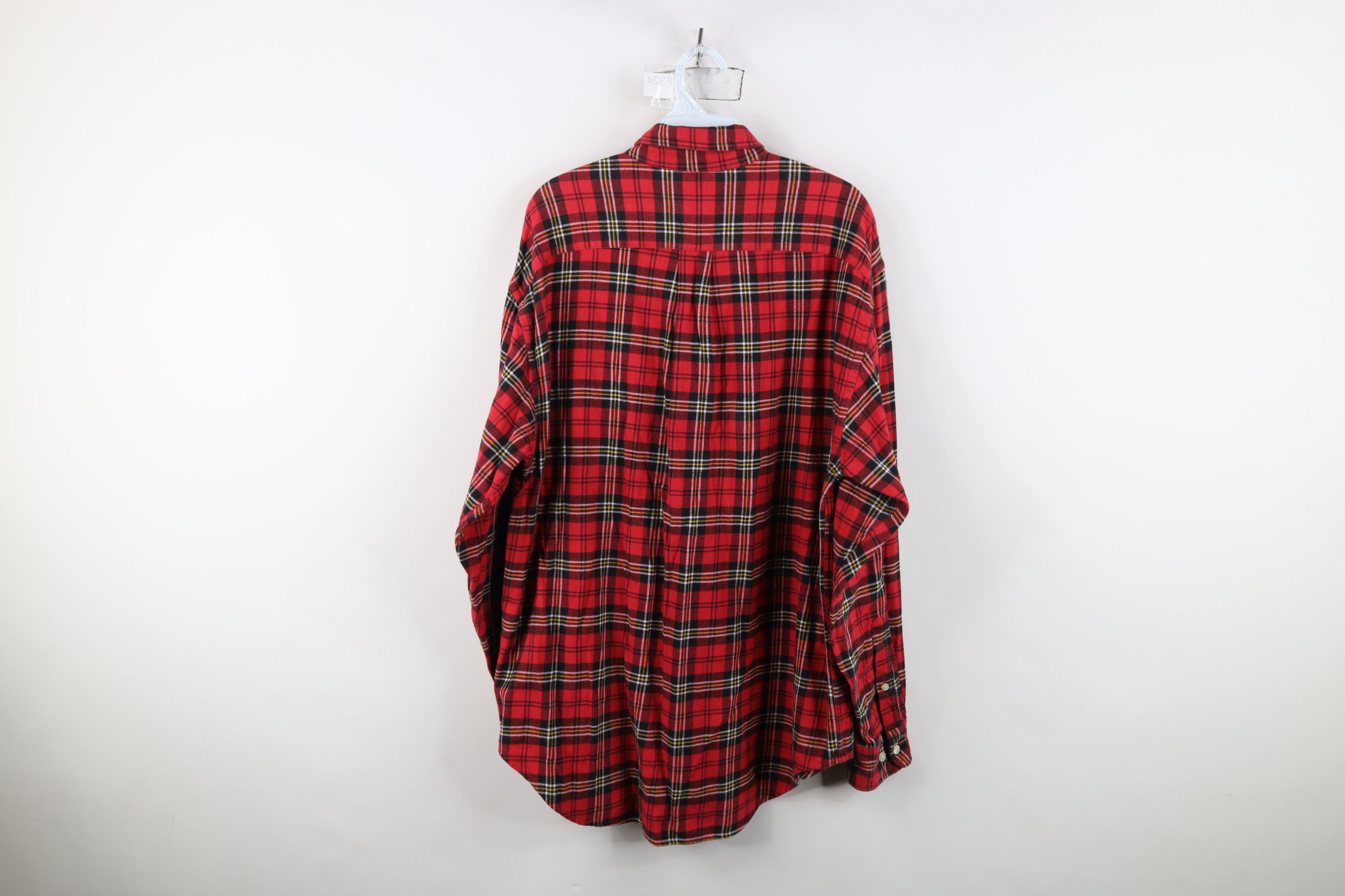 Gap Vintage 90s Gap Flannel Collared Button Down Shirt Red Plaid Size US M / EU 48-50 / 2 - 8 Thumbnail