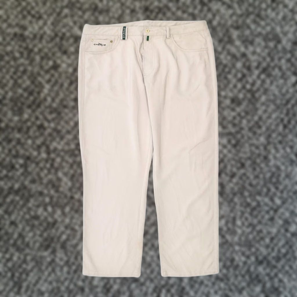Vintage CHERVO Womens Tapered Casual Trousers Beige Polyamide W38 L34 Size 26" / US 2 / IT 38 - 1 Thumbnail