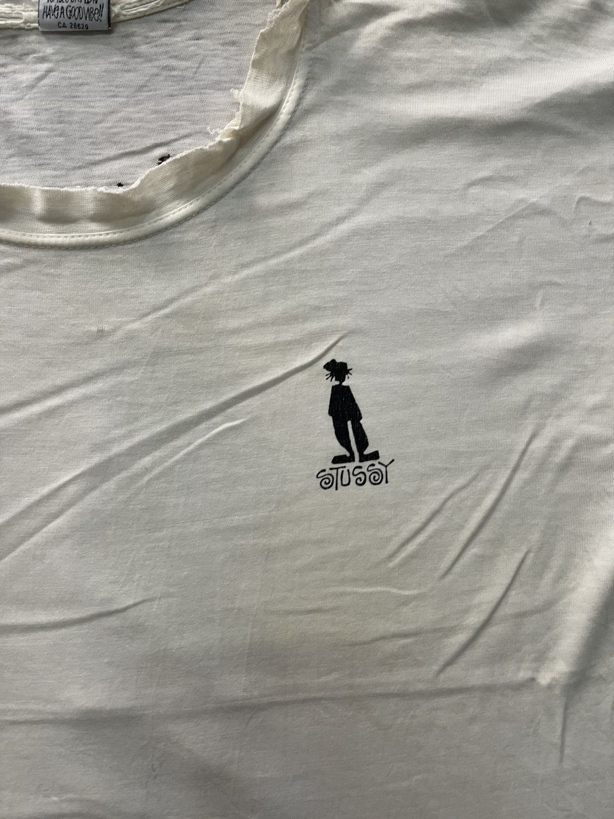 Stussy VINTAGE DISTRESSED STUSSY SHADOWMAN TEE VERY RARE Size US L / EU 52-54 / 3 - 4 Thumbnail