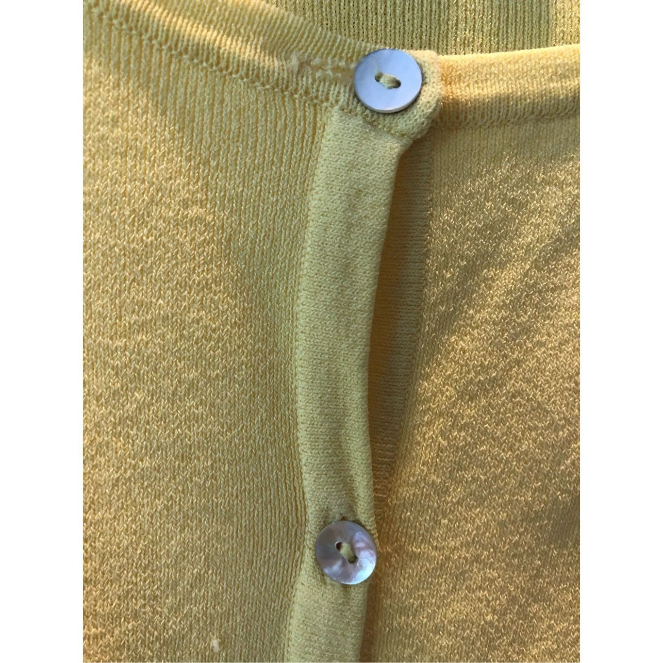 Other Studio 1 Women’s Yellow Button Up Cardigan Sweater with Embr Size M / US 6-8 / IT 42-44 - 4 Thumbnail