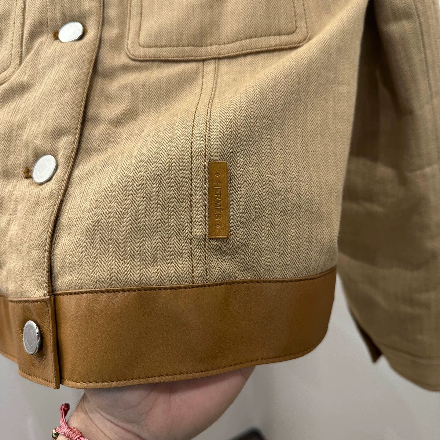 Hermes Hermes Color Block Logo Two-Sided Leather Jacket Size XS / US 0-2 / IT 36-38 - 6 Thumbnail