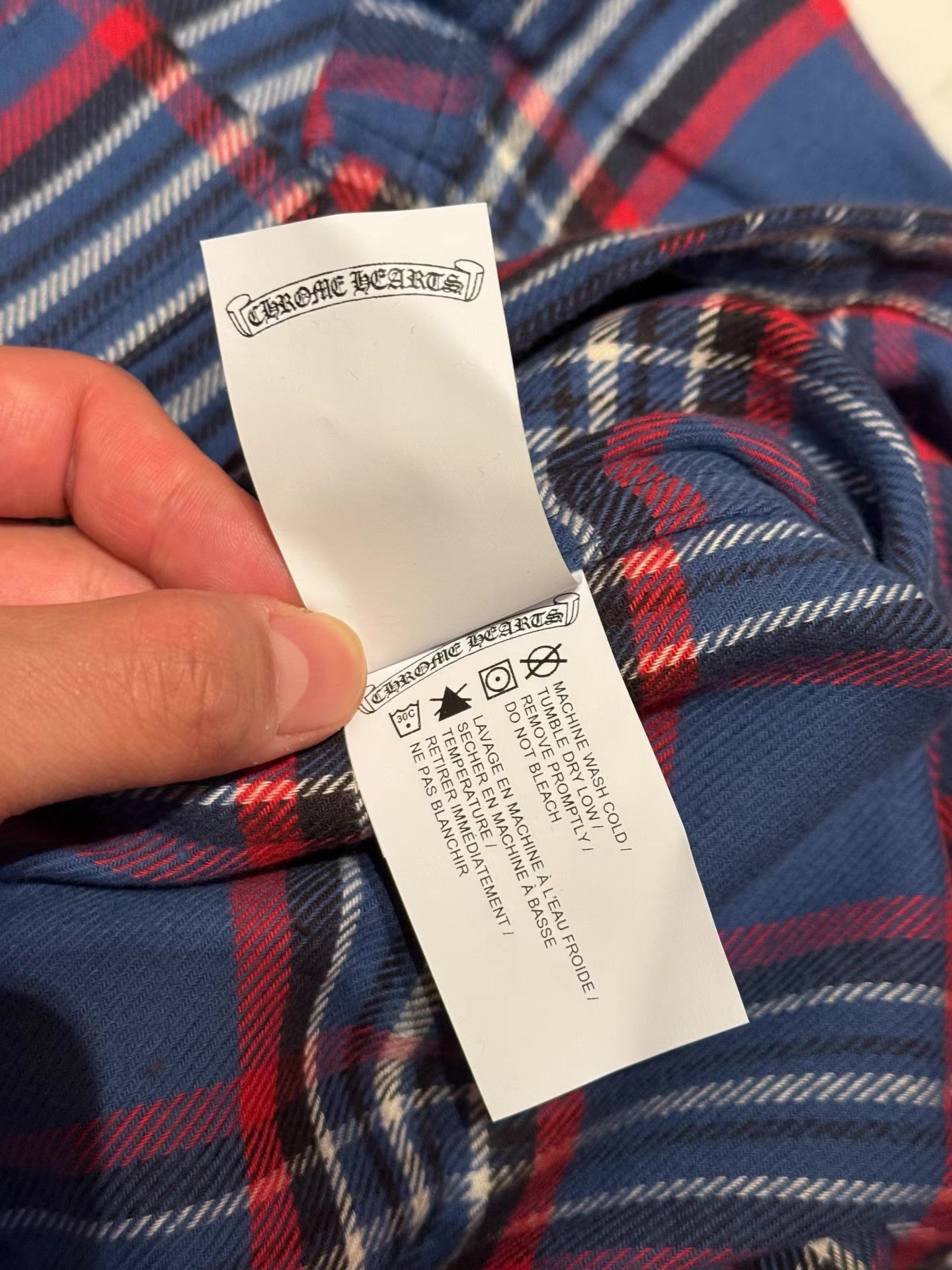 Chrome Hearts Chrome Hearts Red & Blue PlaidFlannelLong Sleeve Shirt Q14 Size US XL / EU 56 / 4 - 4 Thumbnail