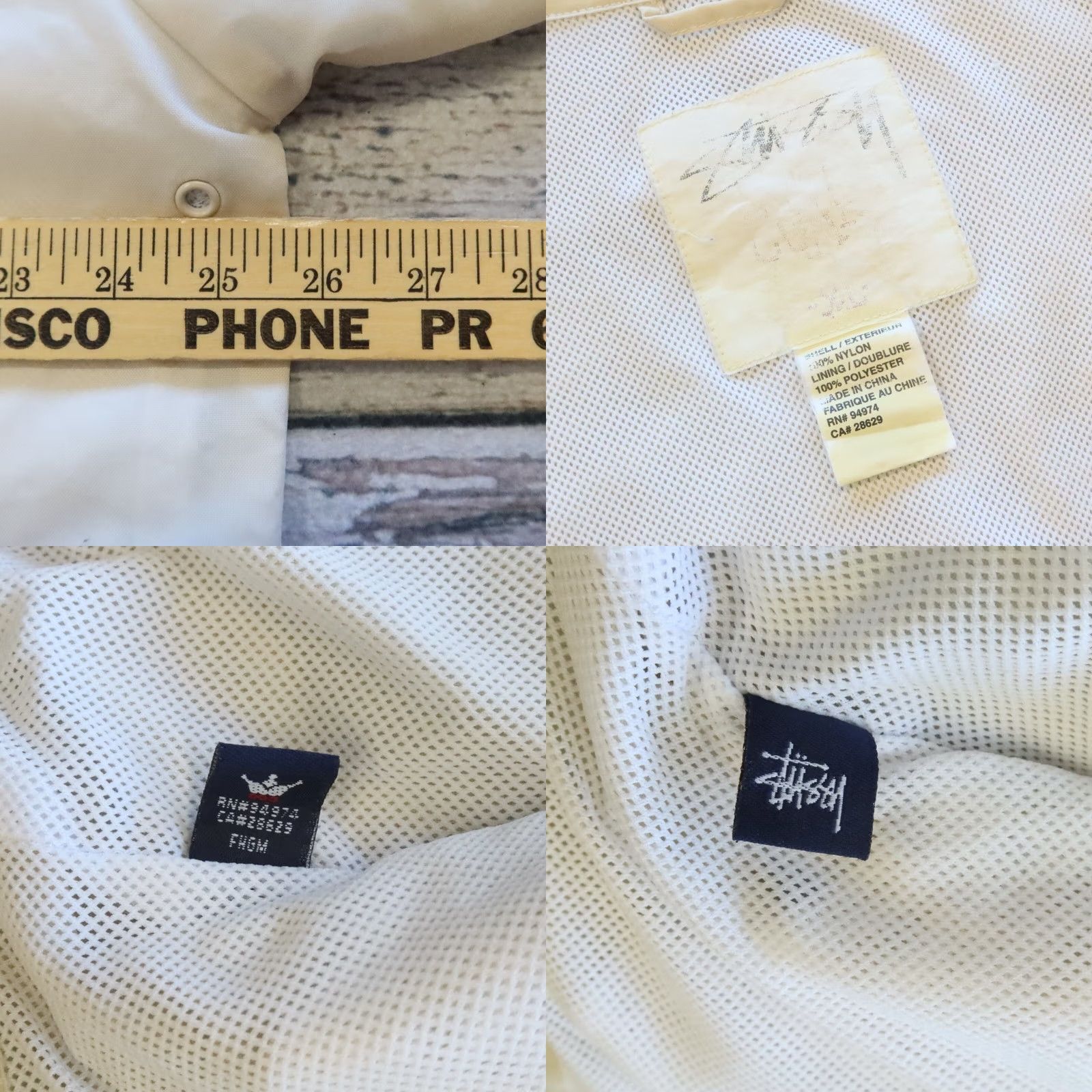 Vintage Vintage Stussy Windbreaker Jacket XL White Mens Size US XL / EU 56 / 4 - 8 Thumbnail