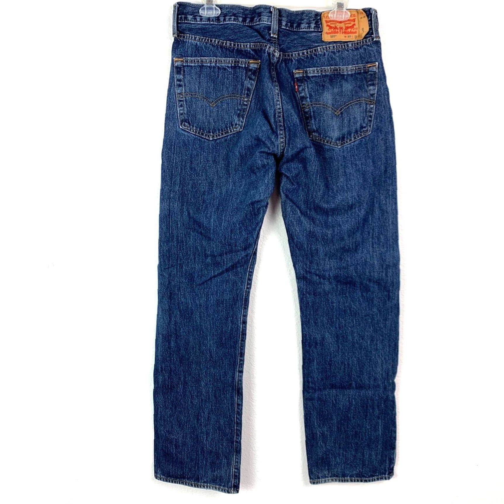Levi's VINTAGE Levi's 501 Jeans Mens Denim Bootcut 33 x 32 Dark Wash 100% Cotton Regular Blue 90s Size US 33 - 3 Thumbnail