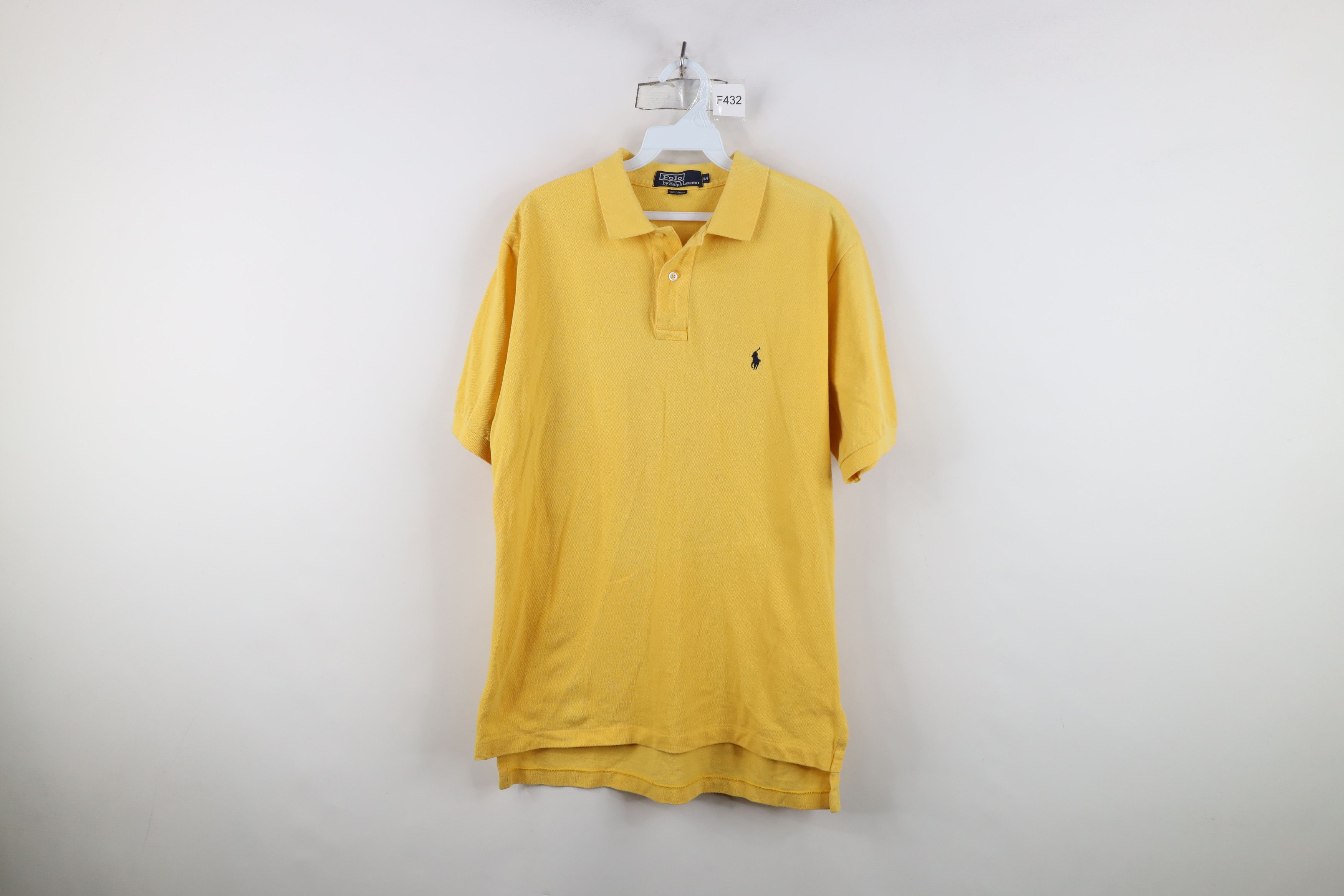 Ralph Lauren Vintage 90s Ralph Lauren Pique Cotton Golf Polo Shirt Yellow Size US M / EU 48-50 / 2 - 1 Thumbnail