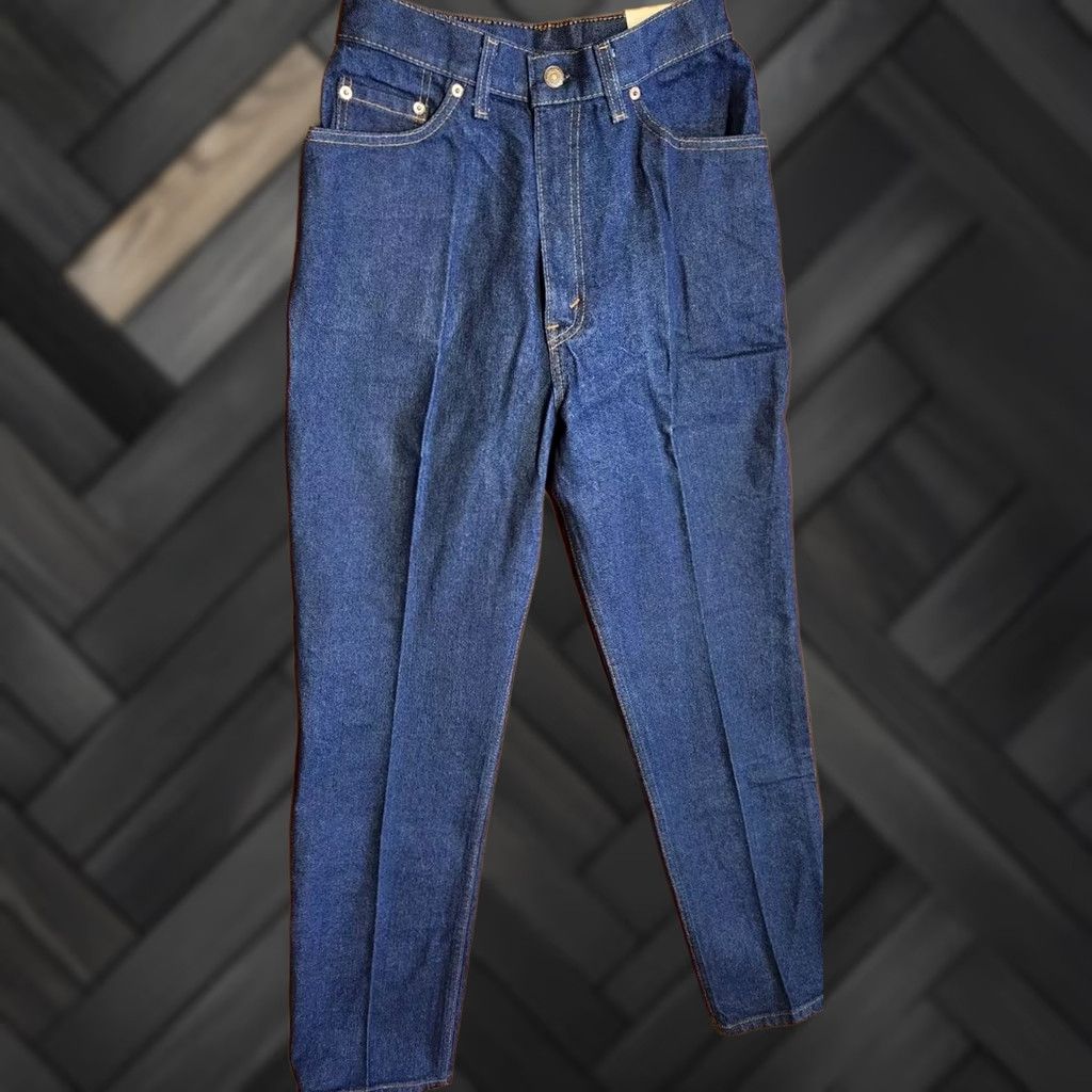 Levi's VINTAGE Levi's Jeans 26505-0214 80s Juniors Blue Dark Wash Size 13 (26x32) 5-Pocket Denim Jeans Womens Size 34" / US 12 / IT 48 - 1 Thumbnail