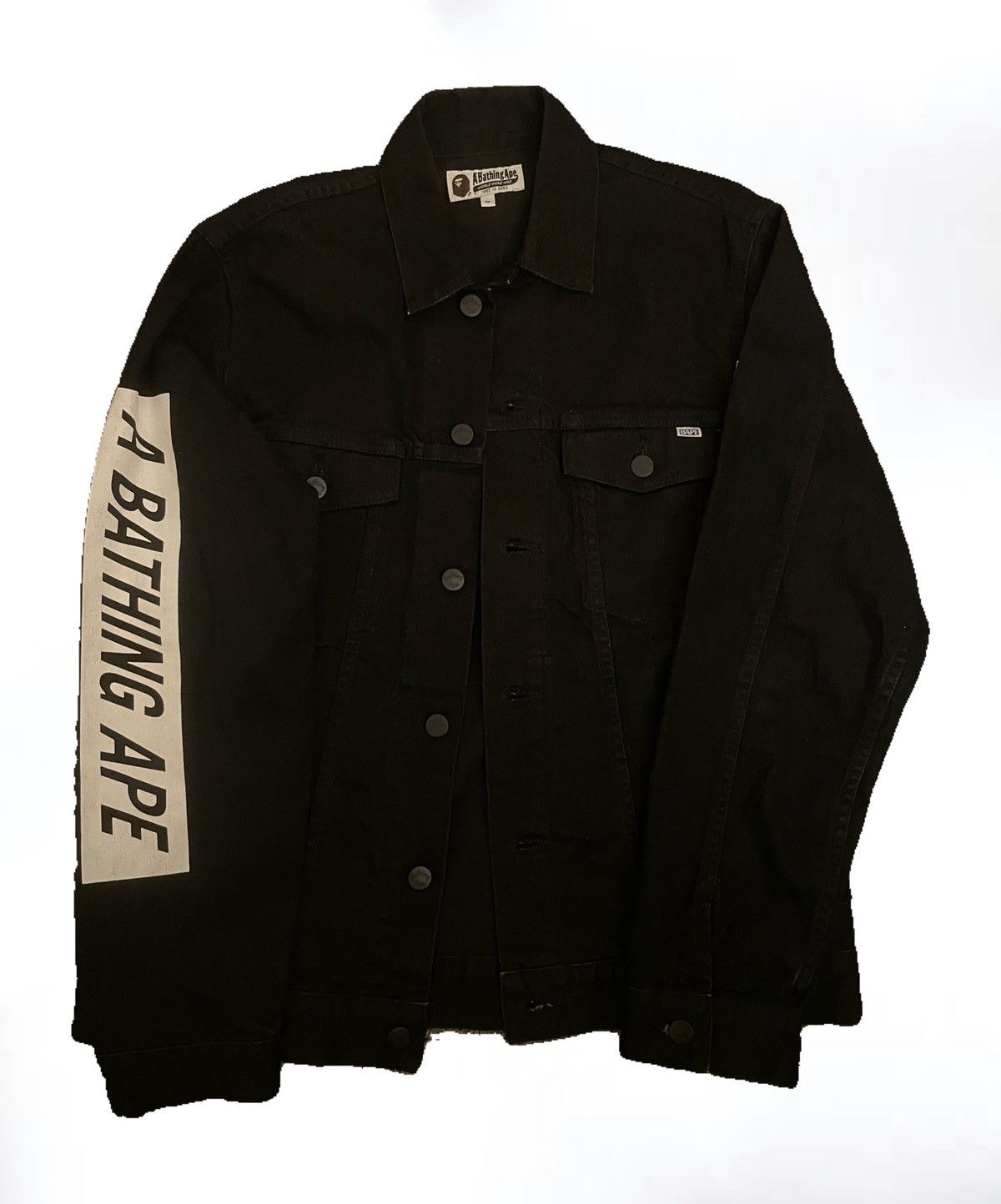 image of Bape Denim Jacket in Black, Men's (Size Medium)